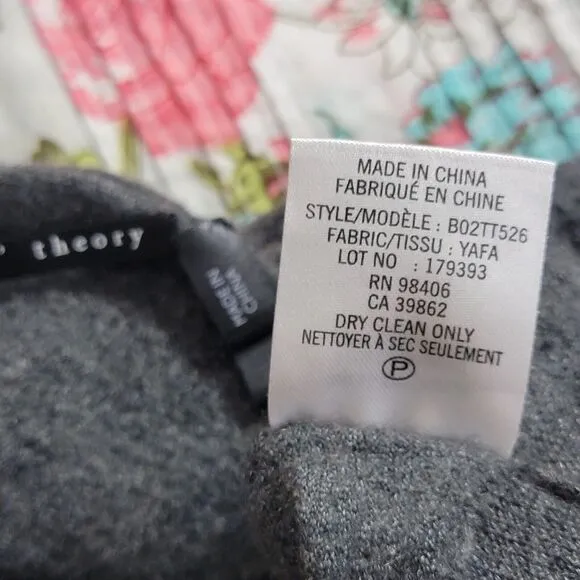 Theyskens Theory Sweater Womens XS* Gray Cashmere Silk Blend Off Shoulder Straps