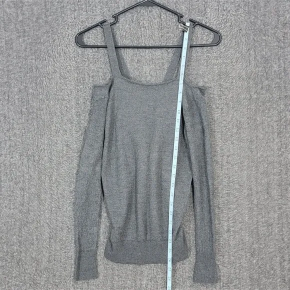 Theyskens Theory Sweater Womens XS* Gray Cashmere Silk Blend Off Shoulder Straps