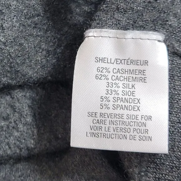 Theyskens Theory Sweater Womens XS* Gray Cashmere Silk Blend Off Shoulder Straps