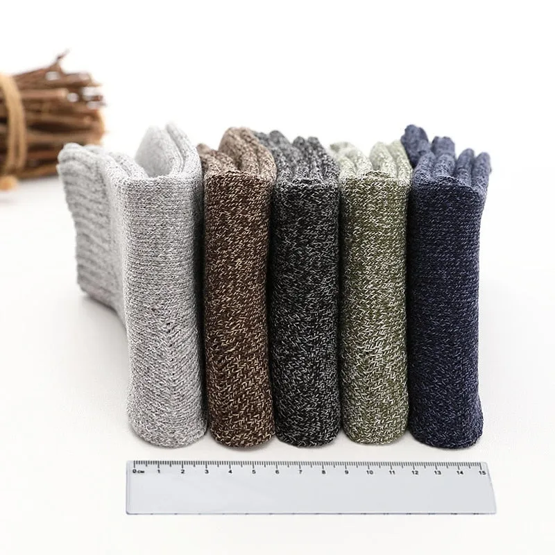 Thick Wool Thermal  Socks For Men (5 Pairs)