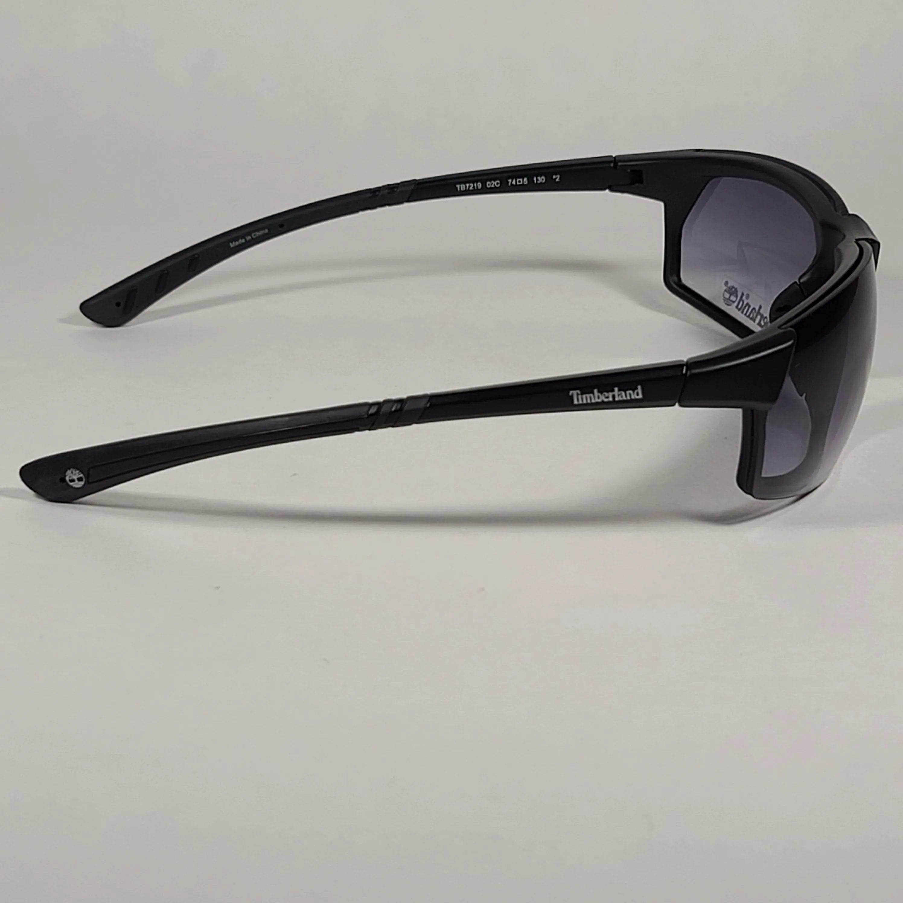 Timberland Sport Wrap Sunglasses Matte Black Gray Gradient Lens TB7219 02C