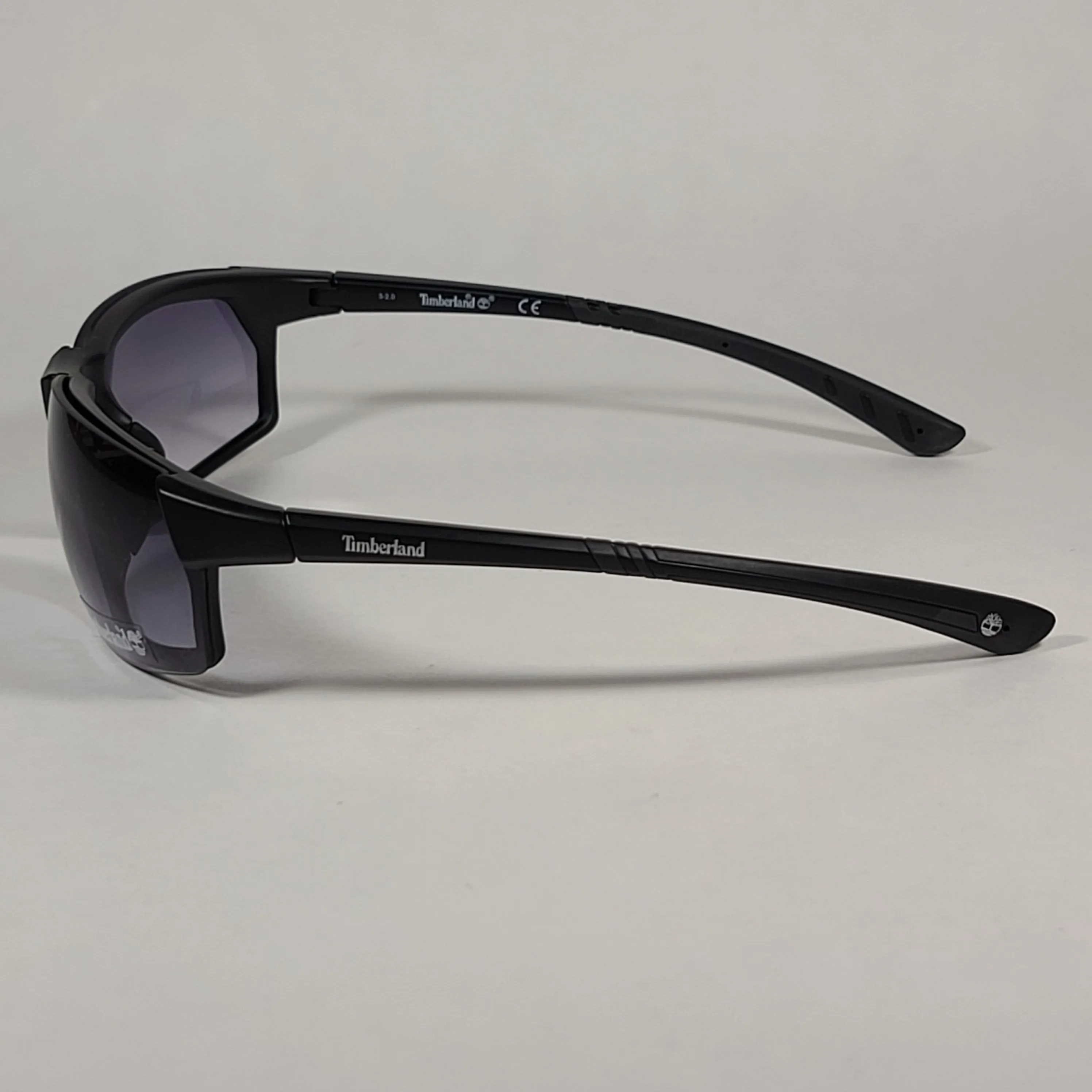 Timberland Sport Wrap Sunglasses Matte Black Gray Gradient Lens TB7219 02C