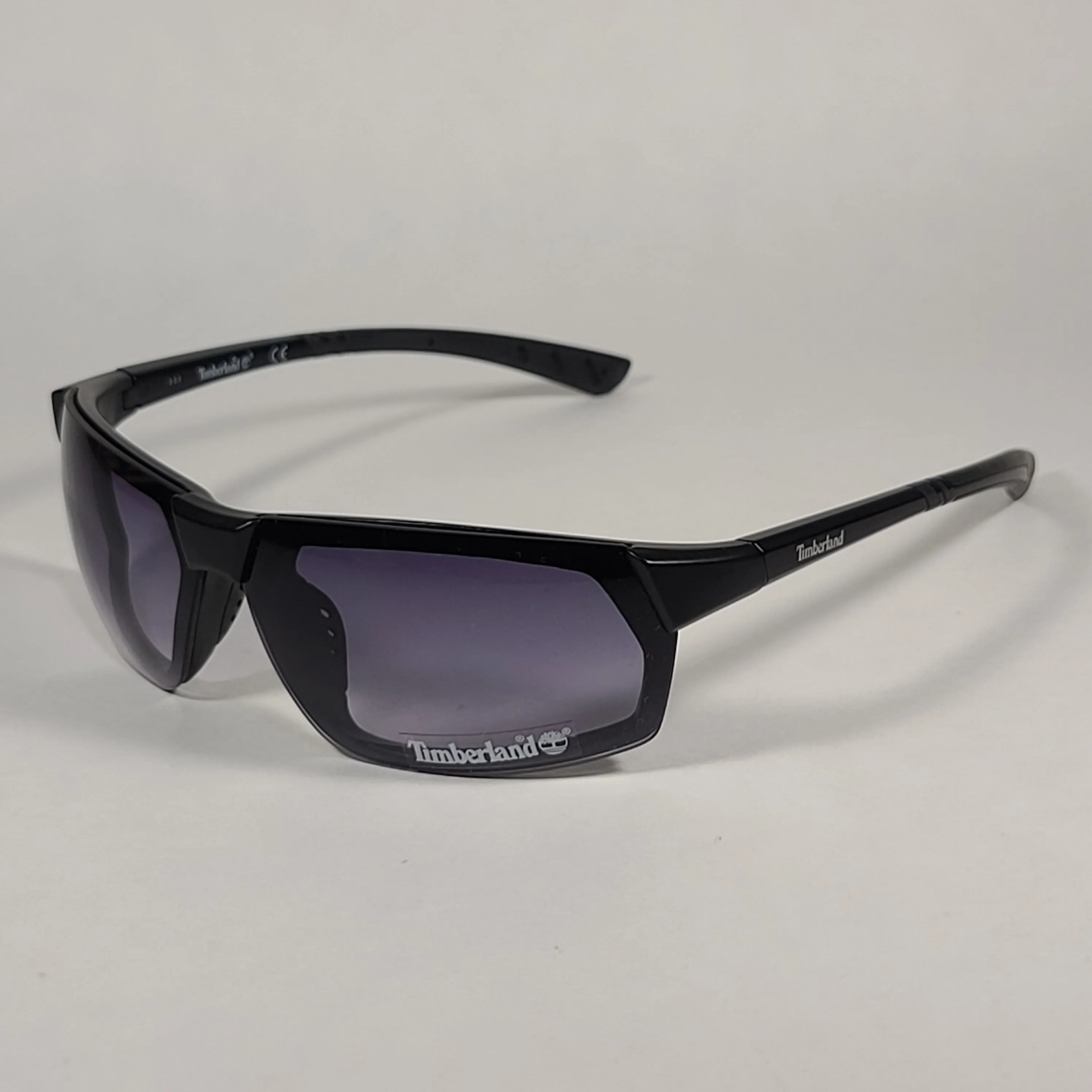 Timberland Sport Wrap Sunglasses Matte Black Gray Gradient Lens TB7219 02C