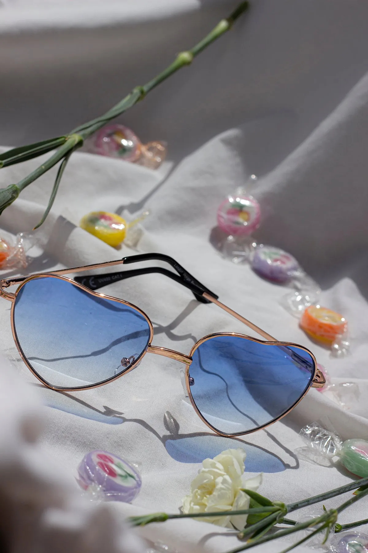 Tint Heart Frame Sunglasses