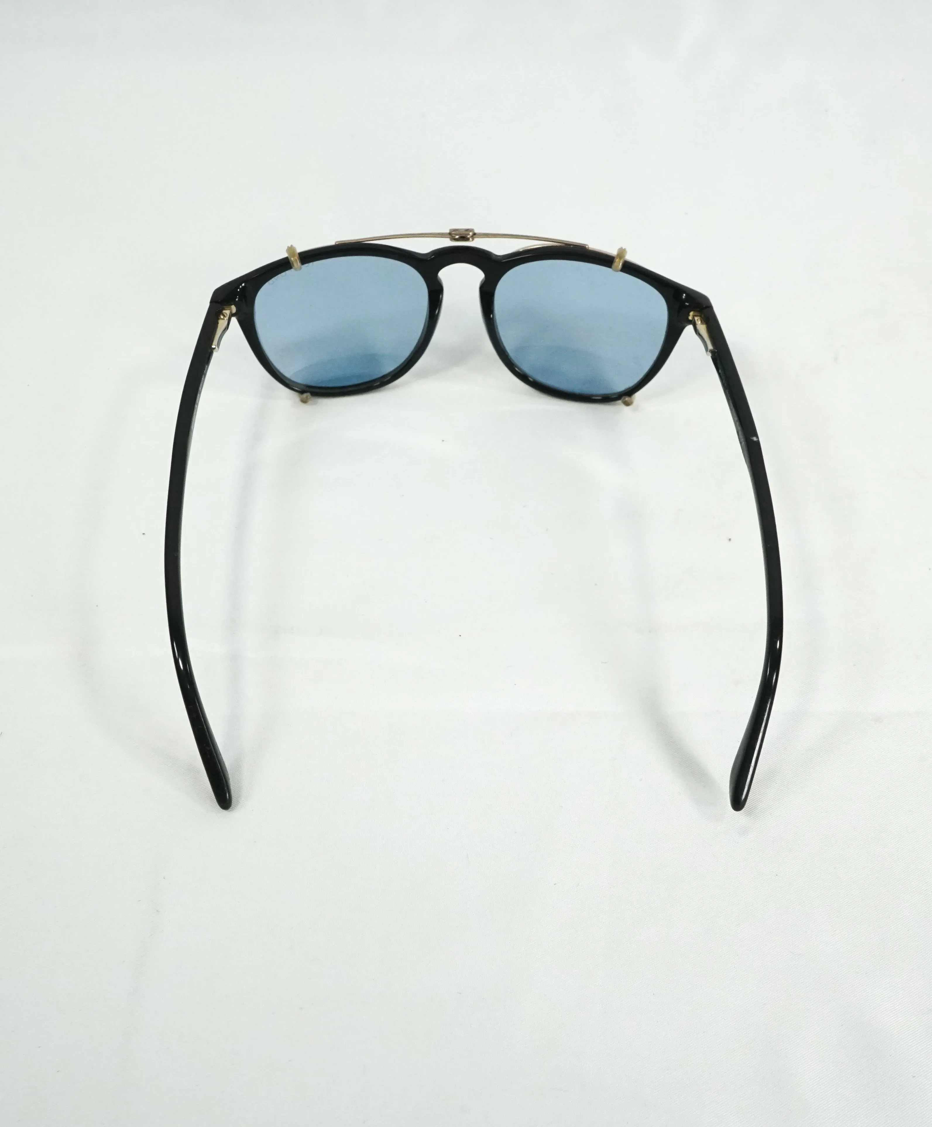 TOM FORD - "TF5401" Black/Gold & Blue With Clip On Sunglasses - 51-20 145