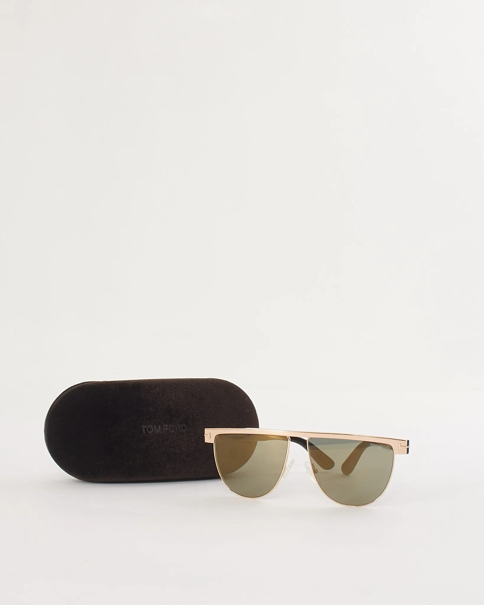 Tom Ford Rose Gold / Black Smoke Mirrored Stephanie FT0570 Sunglasses