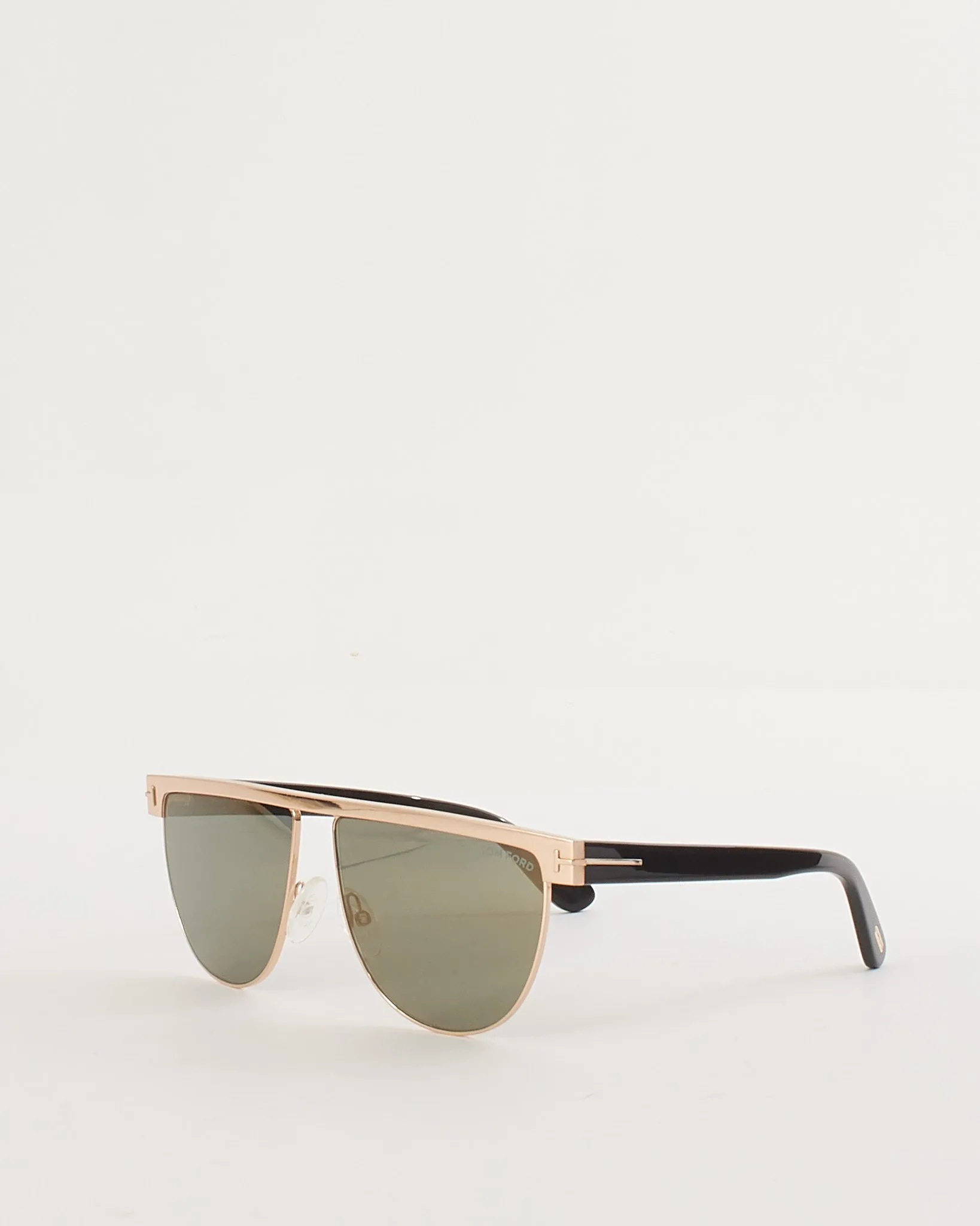 Tom Ford Rose Gold / Black Smoke Mirrored Stephanie FT0570 Sunglasses