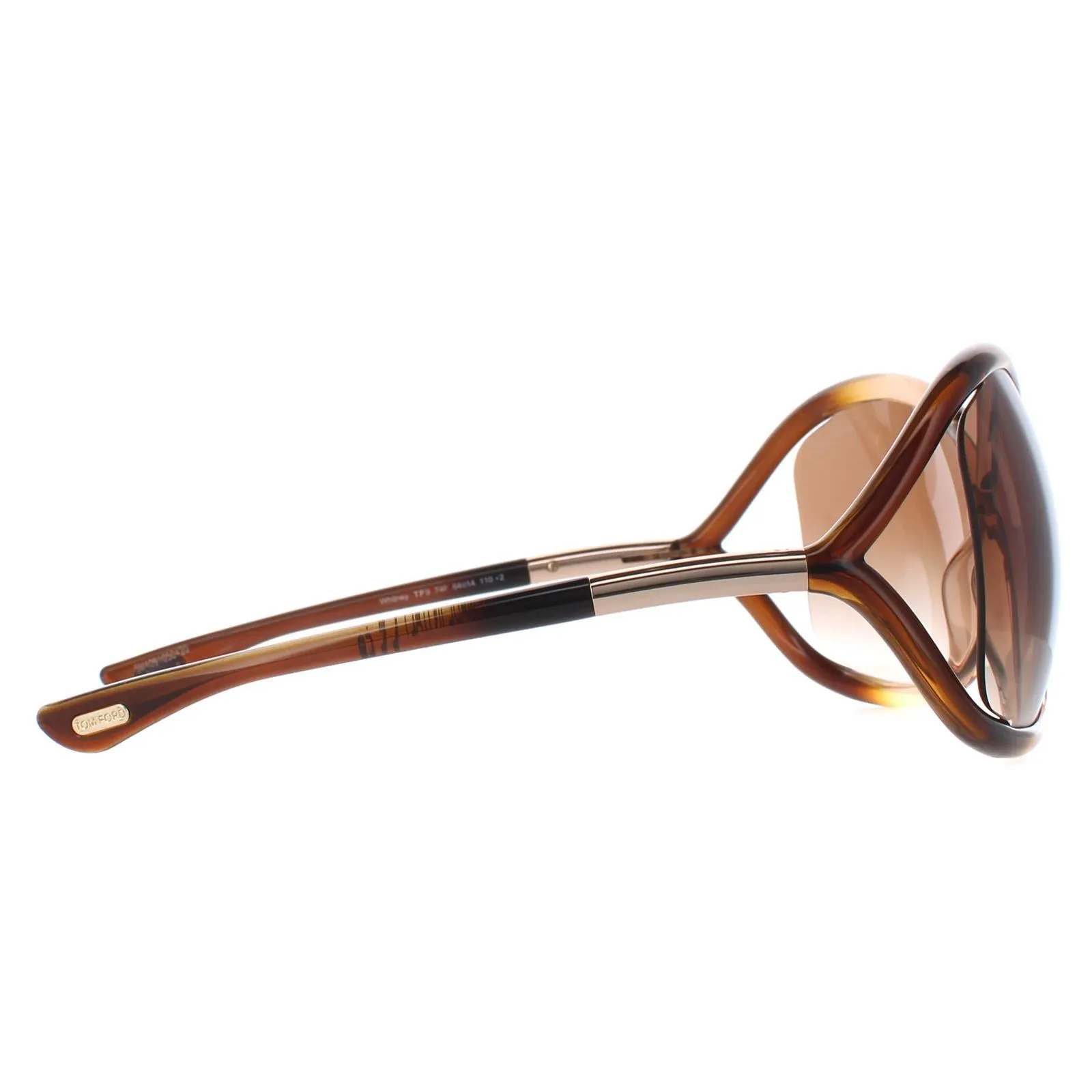 Tom Ford Sunglasses 0009 Whitney 74F Transparent Brown Fade Brown Gradient