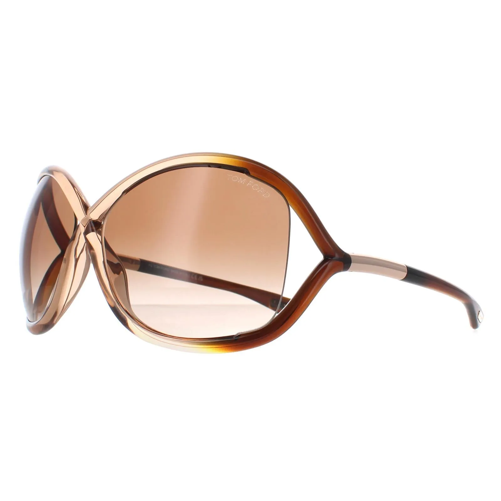 Tom Ford Sunglasses 0009 Whitney 74F Transparent Brown Fade Brown Gradient
