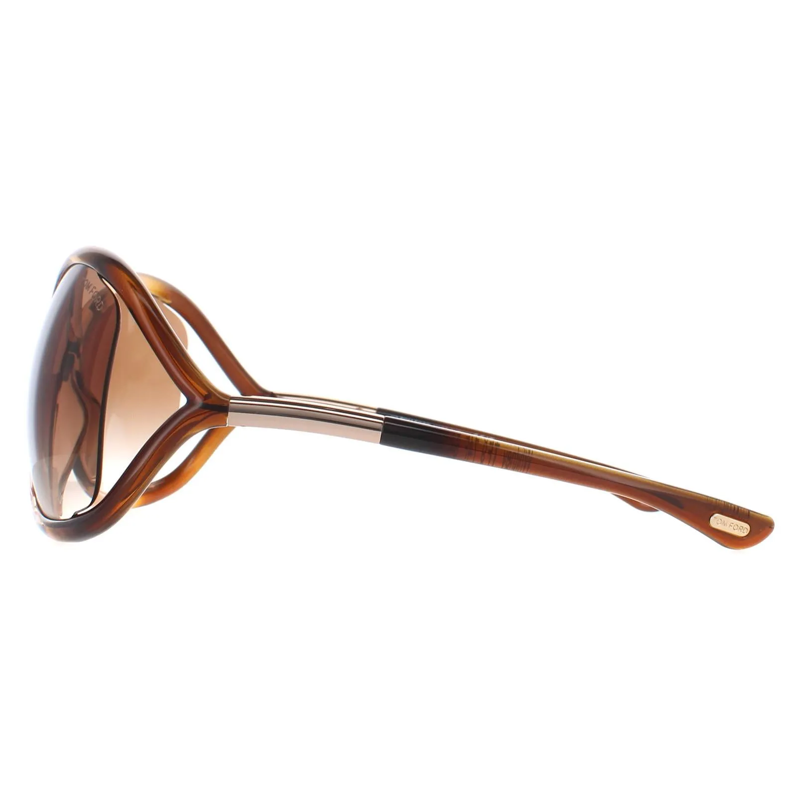 Tom Ford Sunglasses 0009 Whitney 74F Transparent Brown Fade Brown Gradient