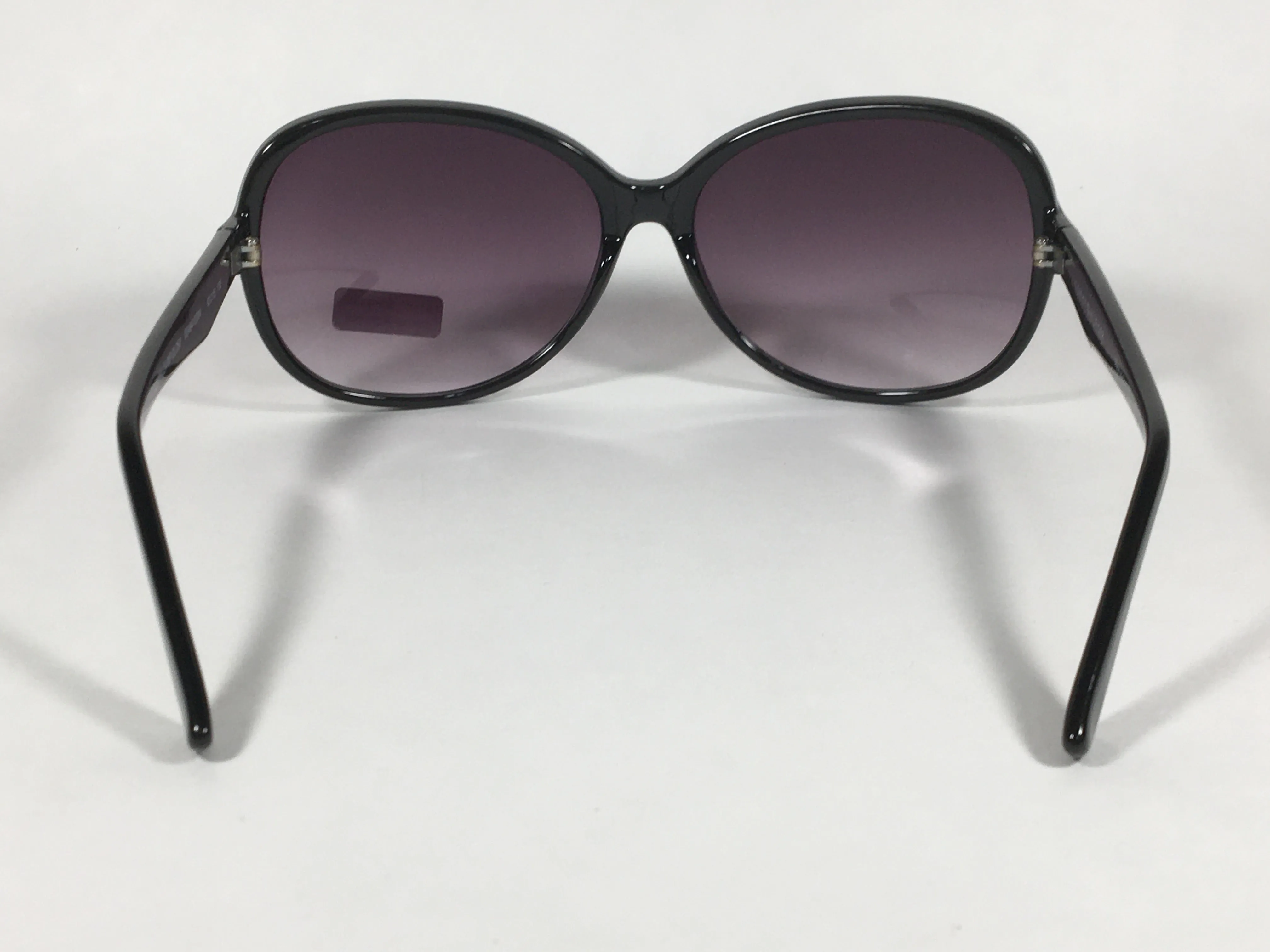 Tommy Hilfiger Camilla Oversize Oval Sunglasses Black Gloss Frame Smoke Gradient Lens CAMILLA WP OL350