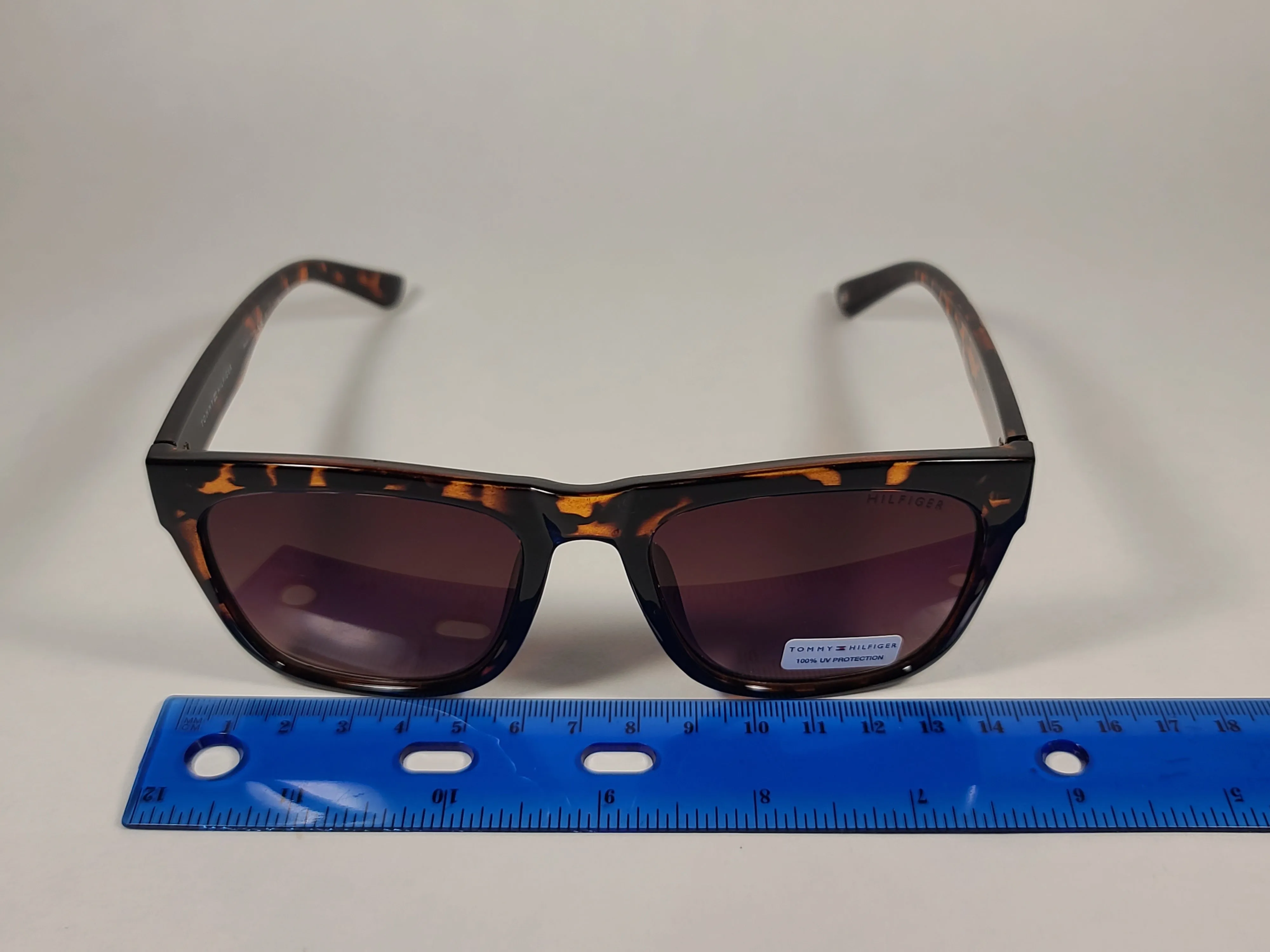 Tommy Hilfiger Kim Squared Sunglasses Brown Tortoise Frame Brown Gradient Lens WP OL450