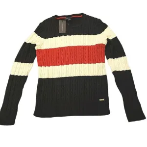 Tommy Hilfiger navy blue Cable knit sweater size medium