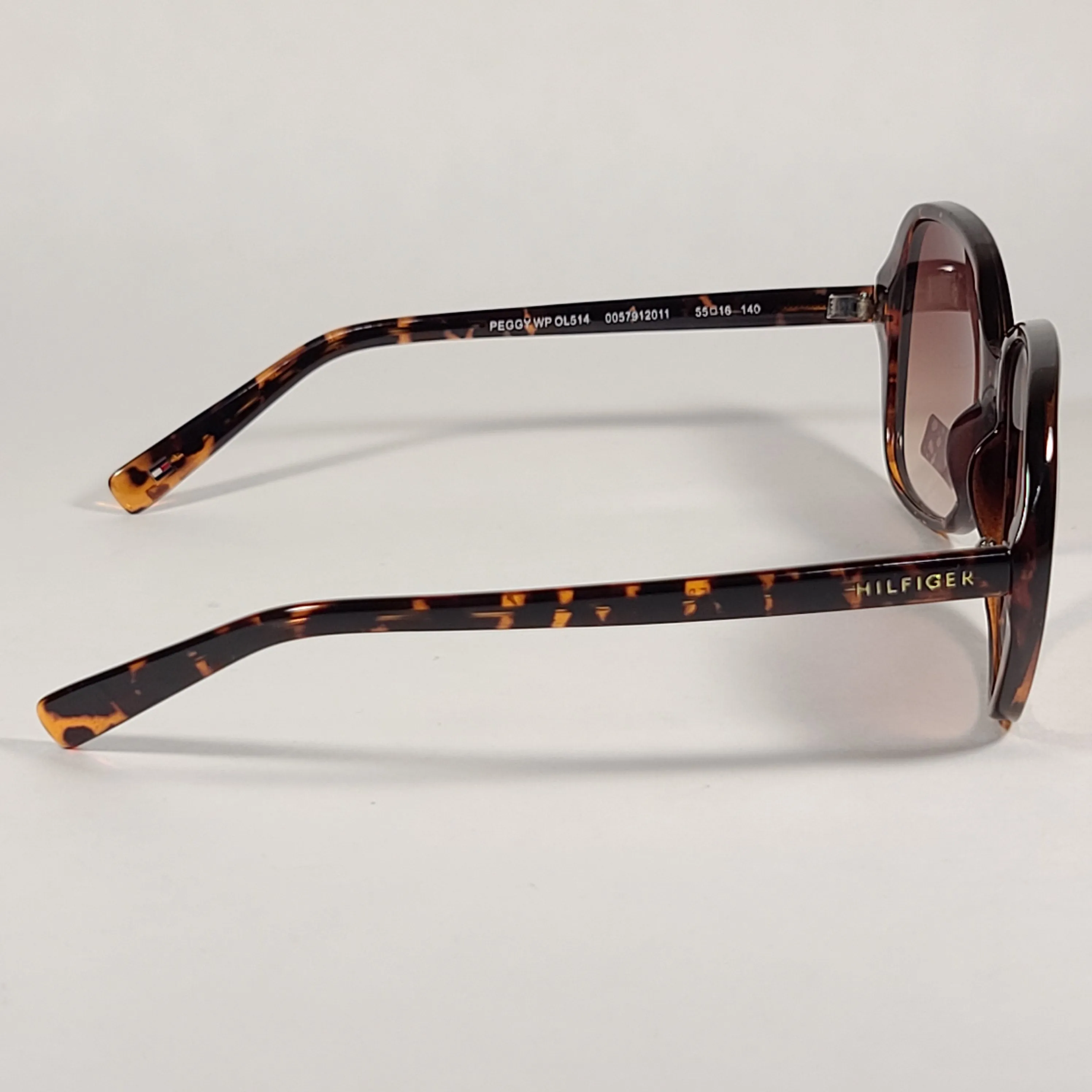 Tommy Hilfiger Peggy Oval Sunglasses Brown Tortoise Gradient Lens PEGGY WP OL514