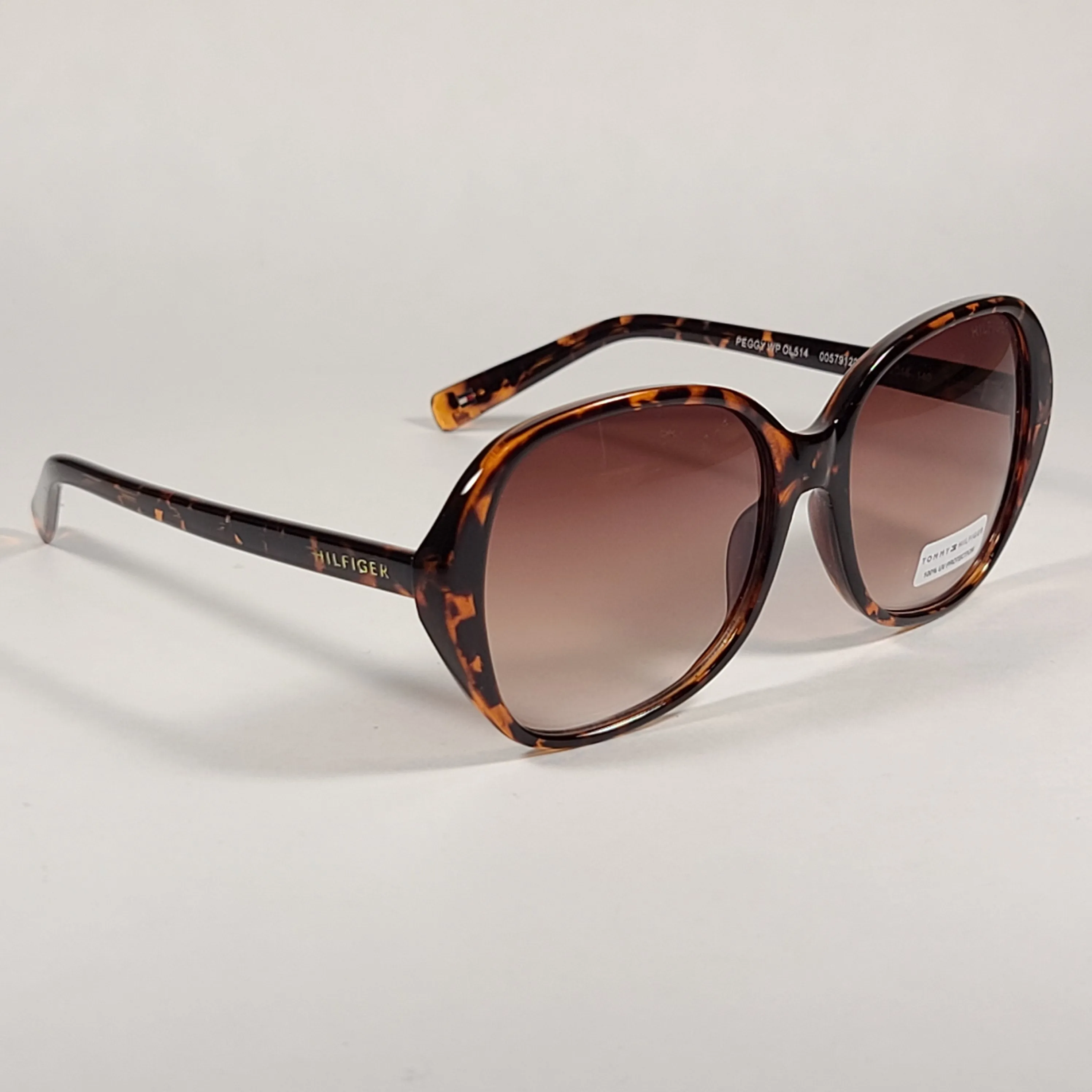 Tommy Hilfiger Peggy Oval Sunglasses Brown Tortoise Gradient Lens PEGGY WP OL514