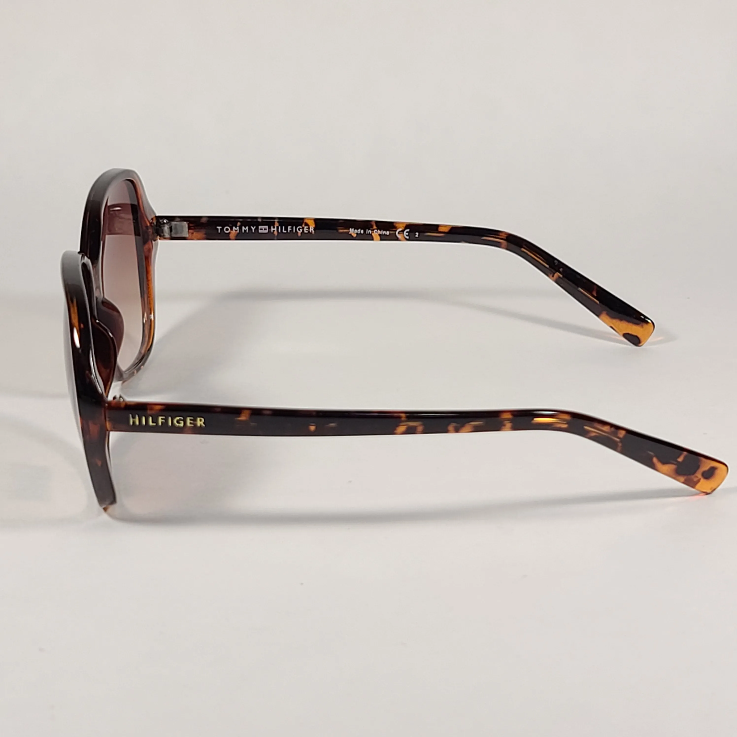 Tommy Hilfiger Peggy Oval Sunglasses Brown Tortoise Gradient Lens PEGGY WP OL514