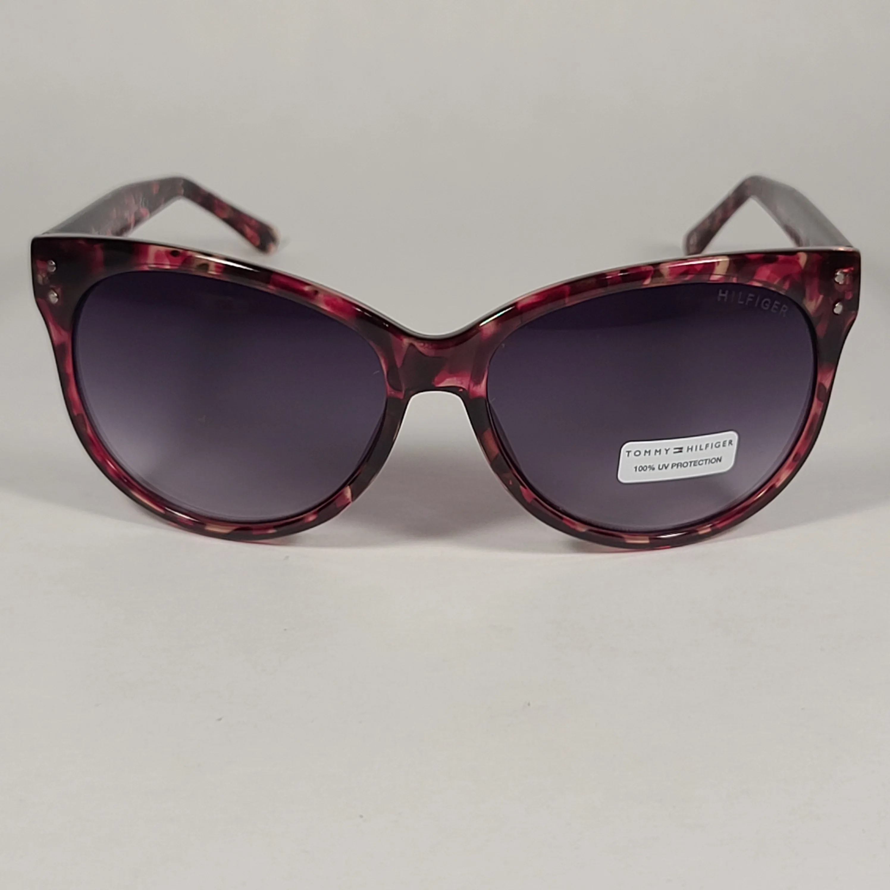 Tommy Hilfiger Pepper Sunglasses Red Tortoise Frame Gray Gradient Lens PEPPER WP OL512