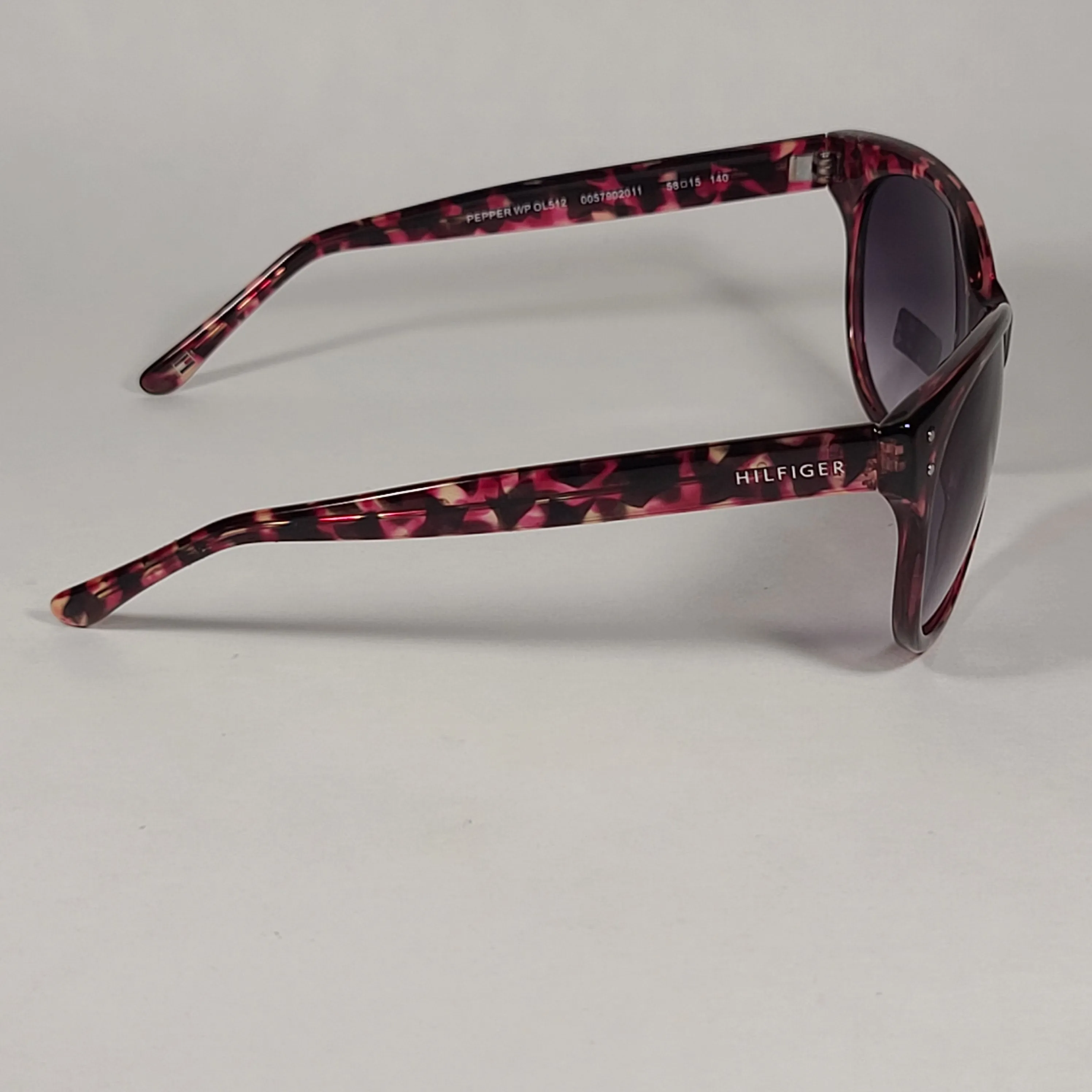 Tommy Hilfiger Pepper Sunglasses Red Tortoise Frame Gray Gradient Lens PEPPER WP OL512