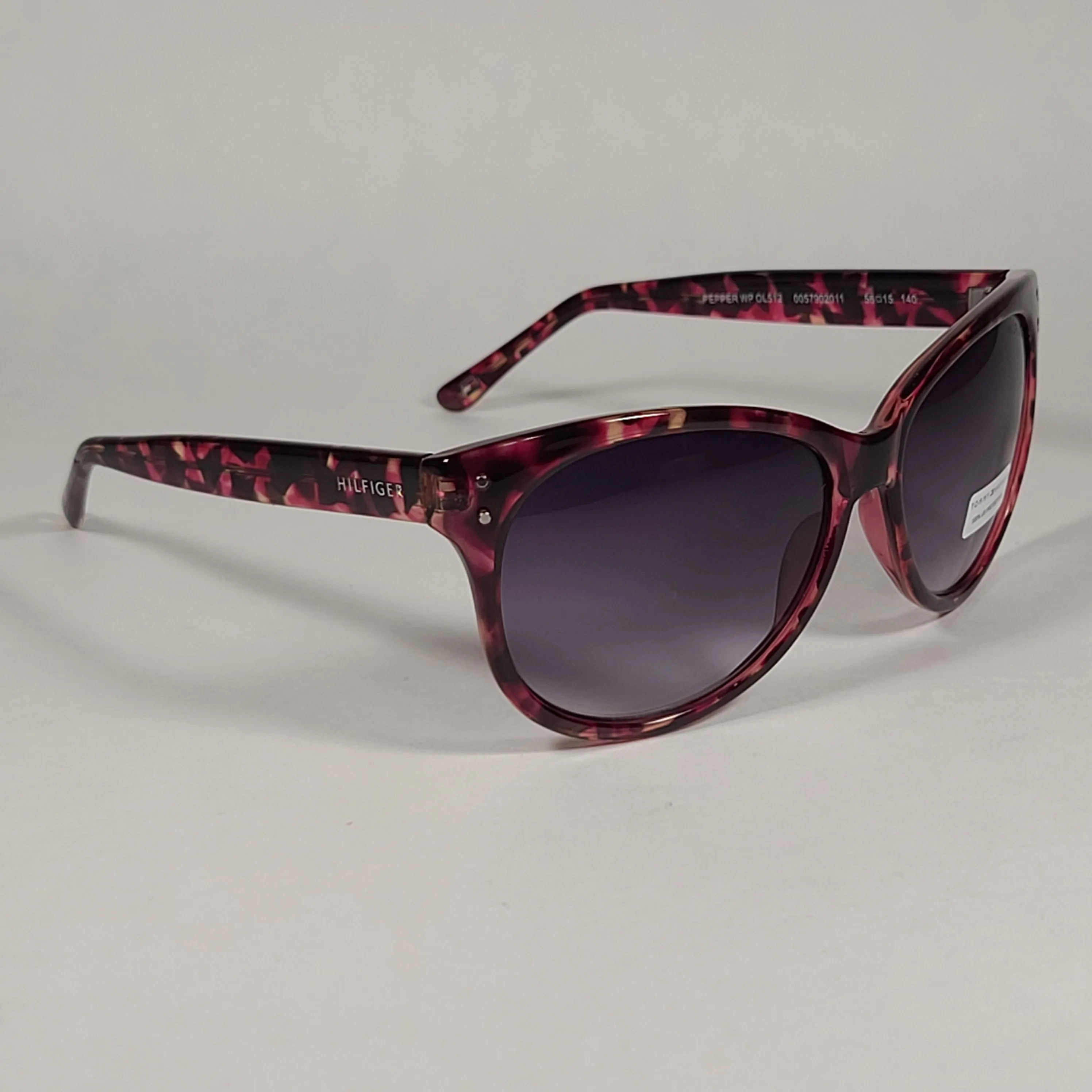Tommy Hilfiger Pepper Sunglasses Red Tortoise Frame Gray Gradient Lens PEPPER WP OL512