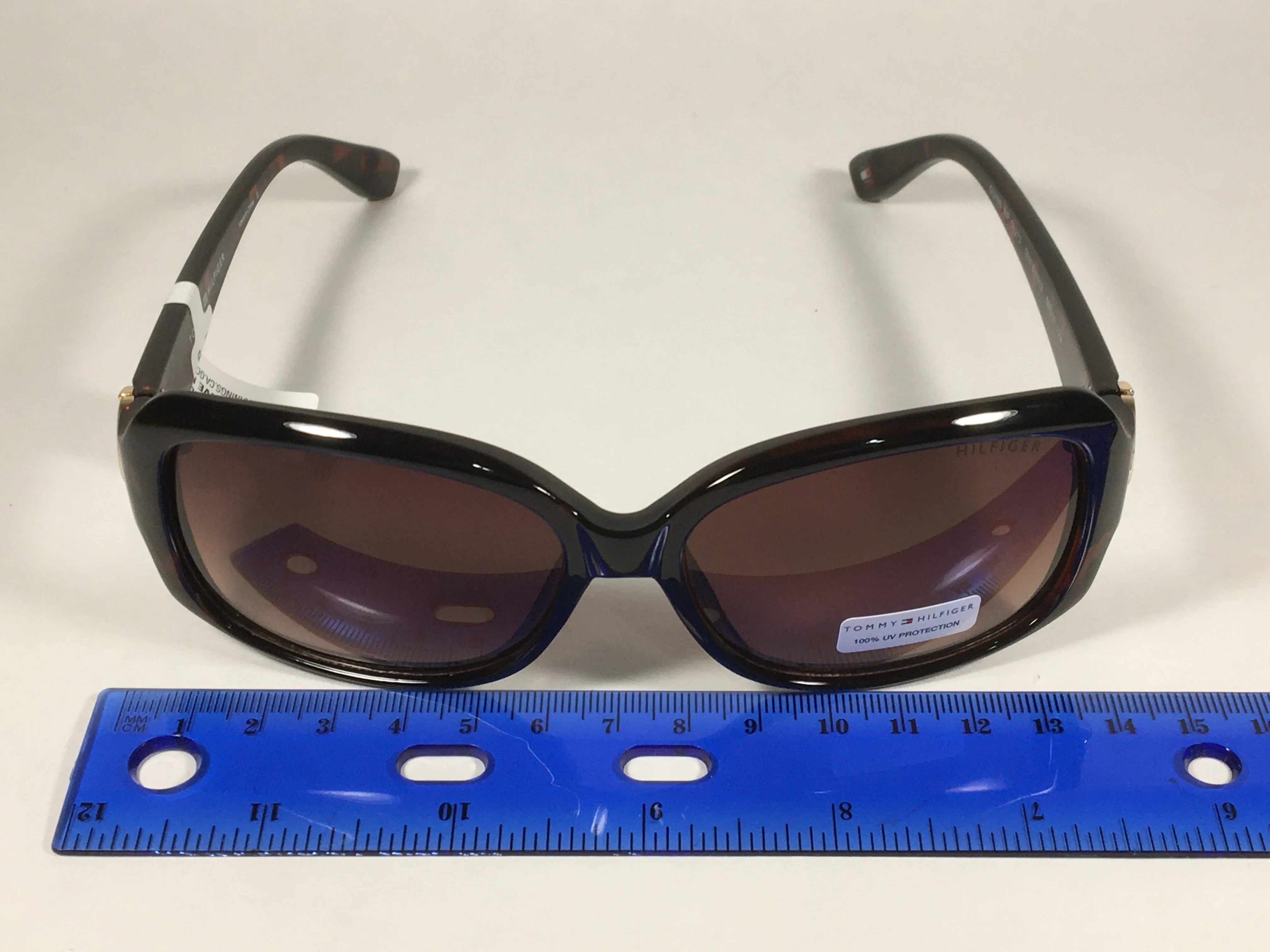 Tommy Hilfiger Quinn Oval Sunglasses Brown Tortoise Frame Brown Gradient Lens QUINN WP OL273