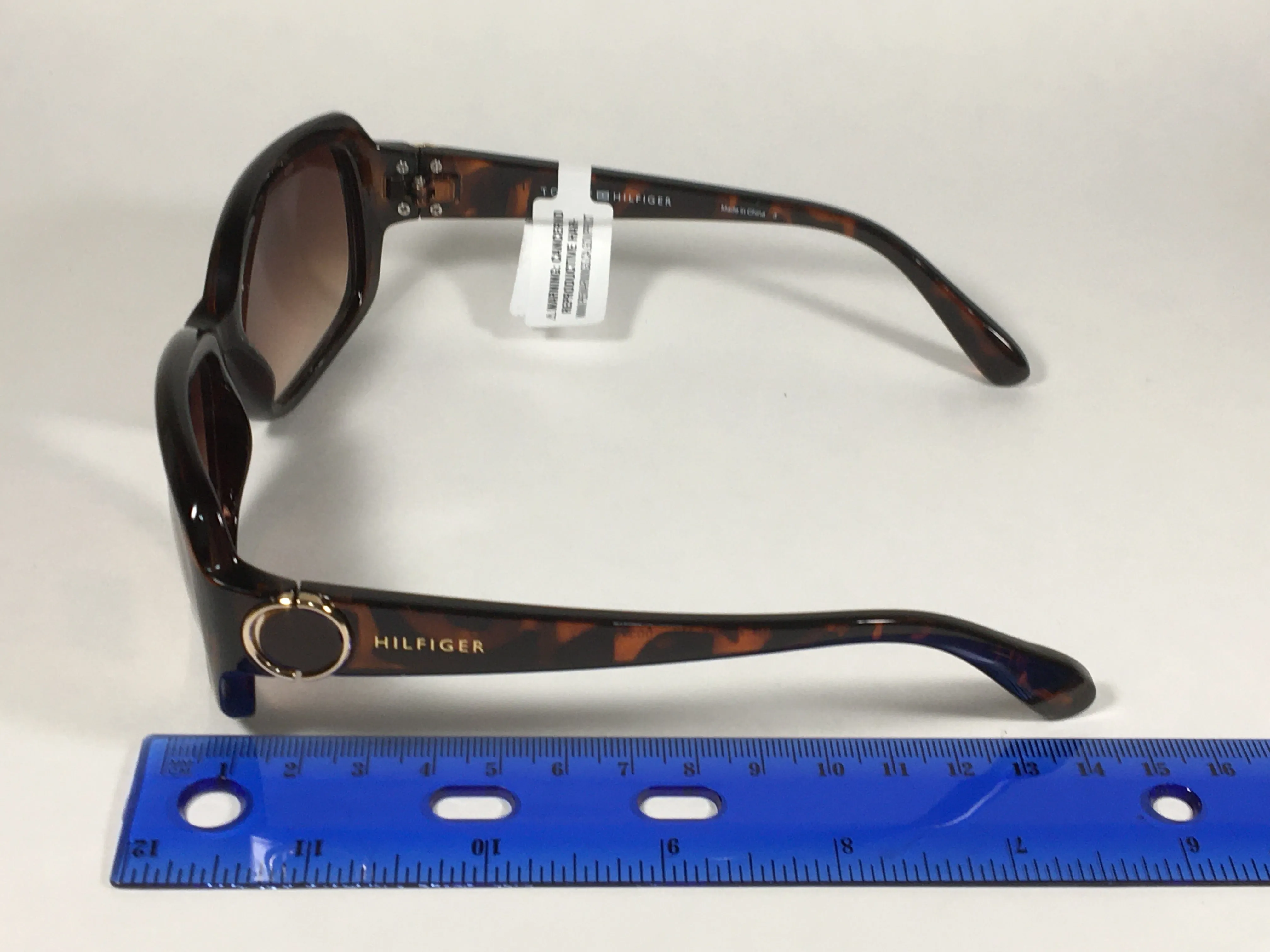 Tommy Hilfiger Quinn Oval Sunglasses Brown Tortoise Frame Brown Gradient Lens QUINN WP OL273