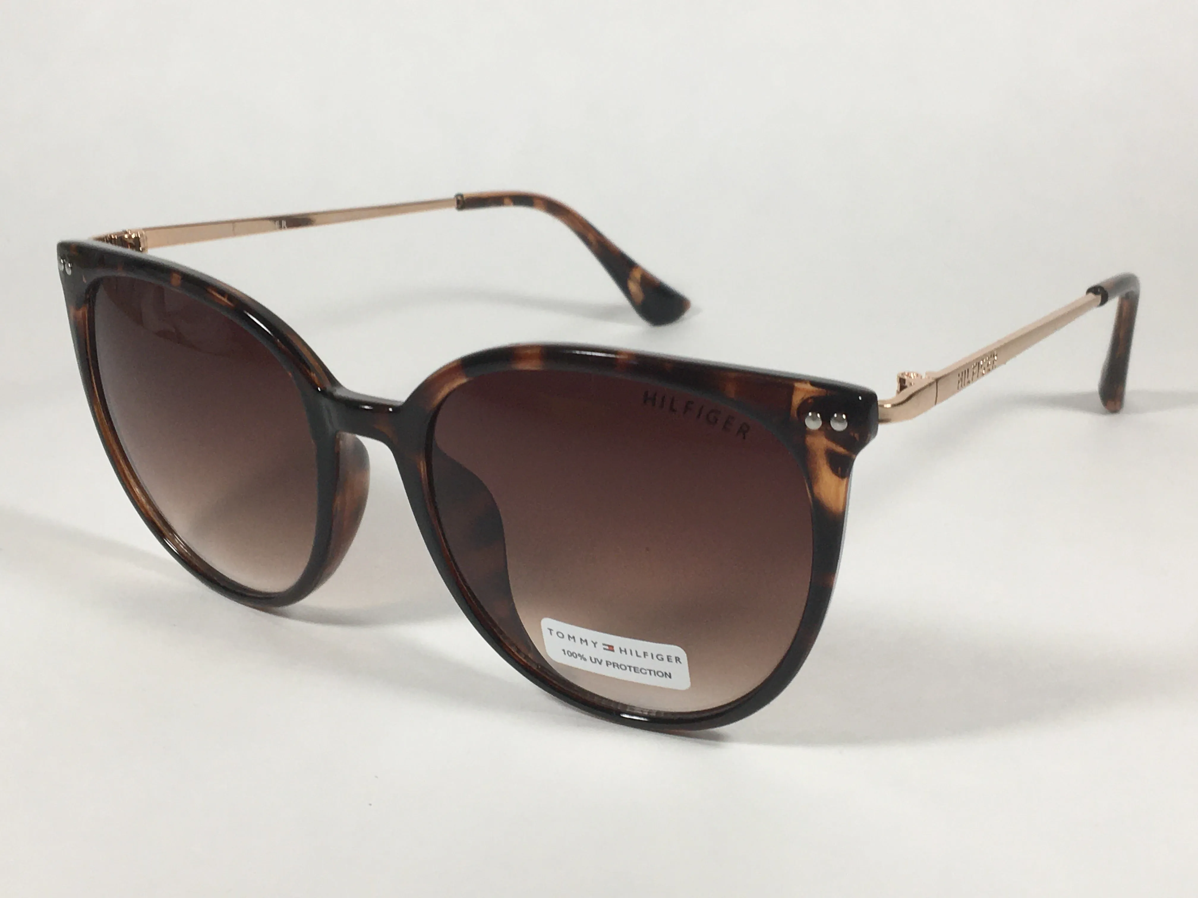 Tommy Hilfiger "Bellatrix" WP OL475 Sunglasses Brown Tortoise And Gold Frame Brown Gradient Lens