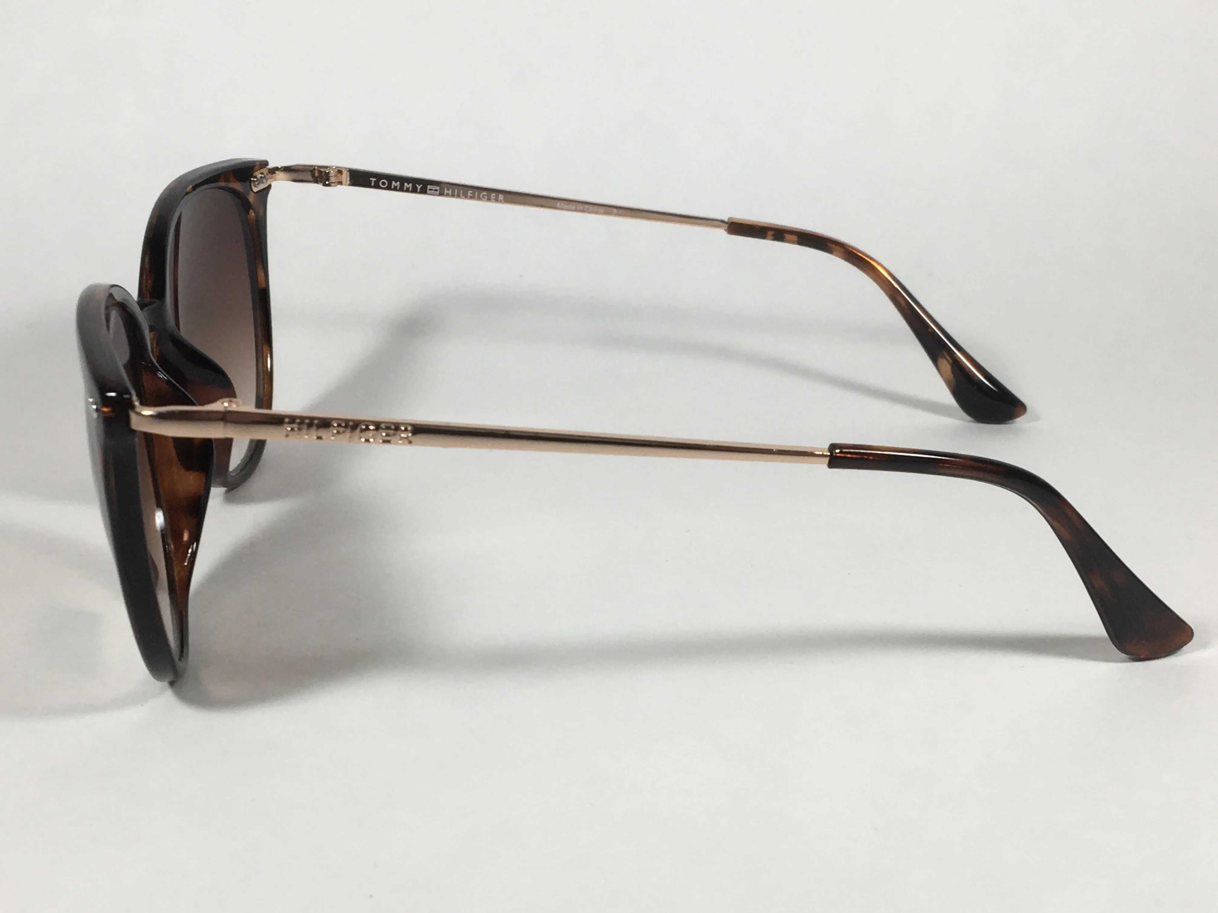 Tommy Hilfiger "Bellatrix" WP OL475 Sunglasses Brown Tortoise And Gold Frame Brown Gradient Lens