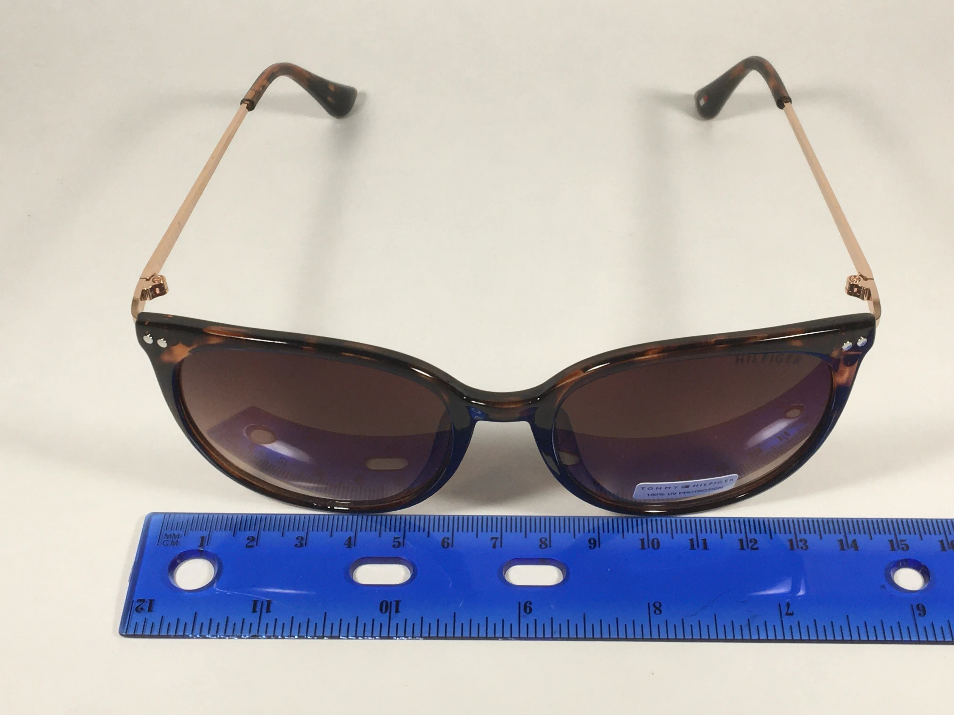 Tommy Hilfiger "Bellatrix" WP OL475 Sunglasses Brown Tortoise And Gold Frame Brown Gradient Lens
