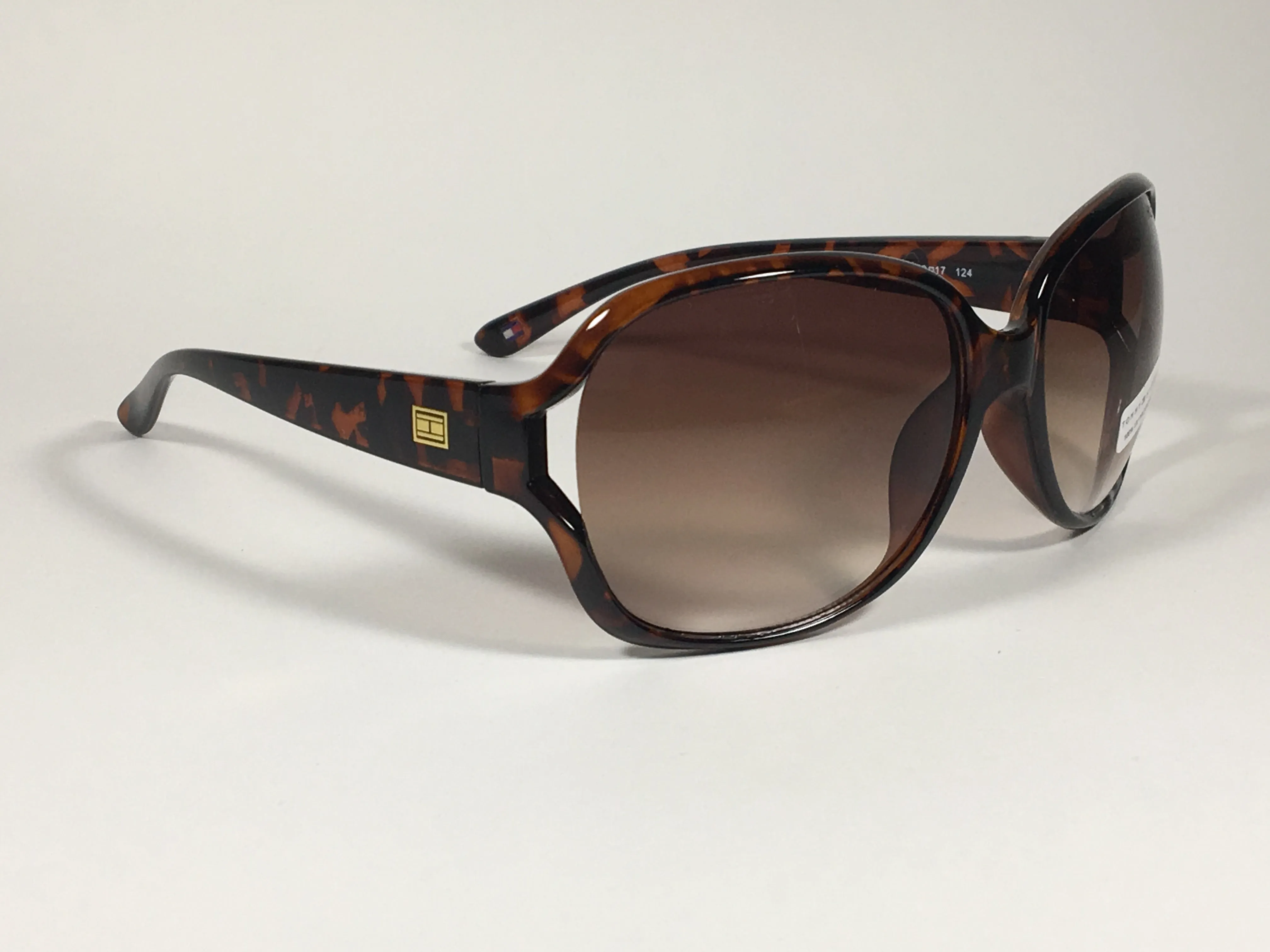 Tommy Hilfiger "Trista" WP OL33 Vented Oversize Sunglasses Brown Tortoise Frame Brown Gradient Lens