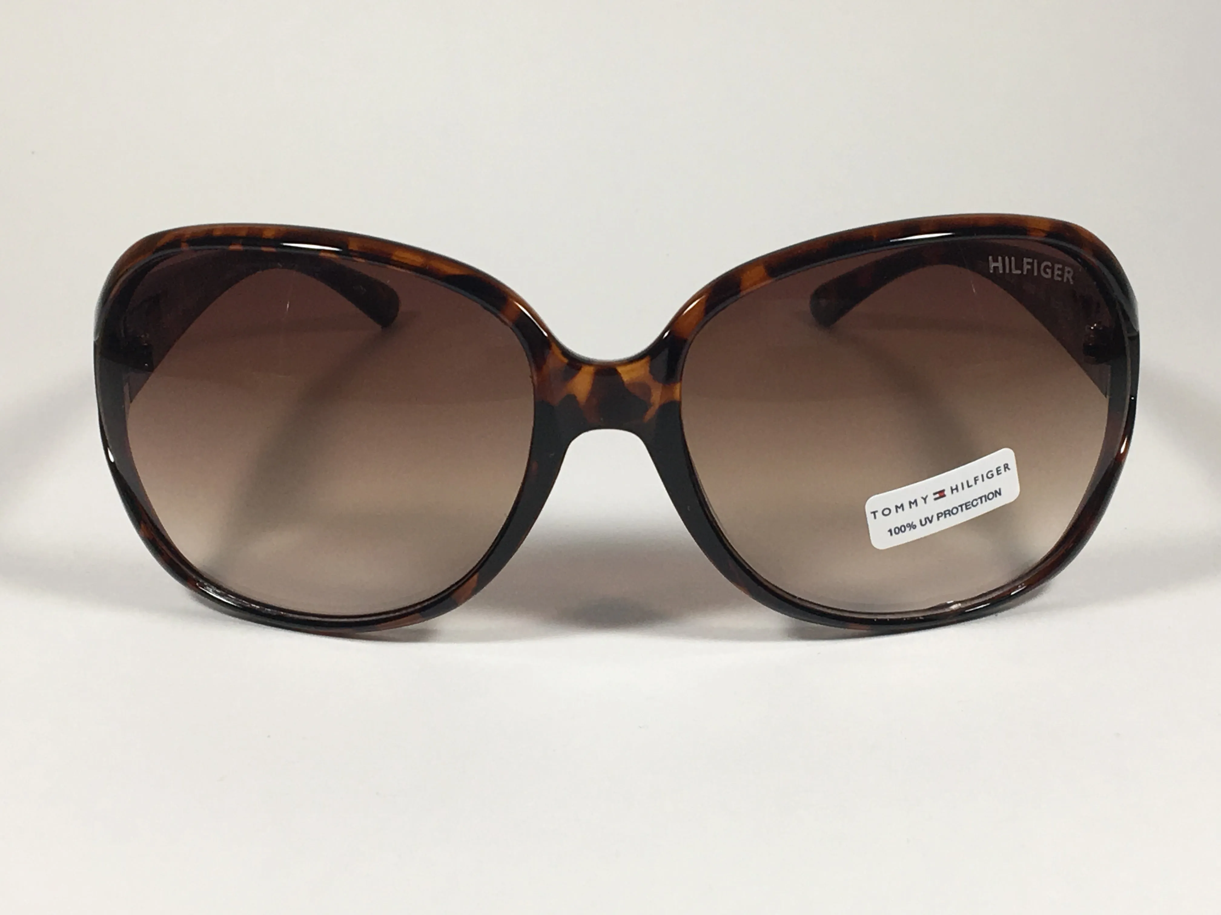 Tommy Hilfiger "Trista" WP OL33 Vented Oversize Sunglasses Brown Tortoise Frame Brown Gradient Lens