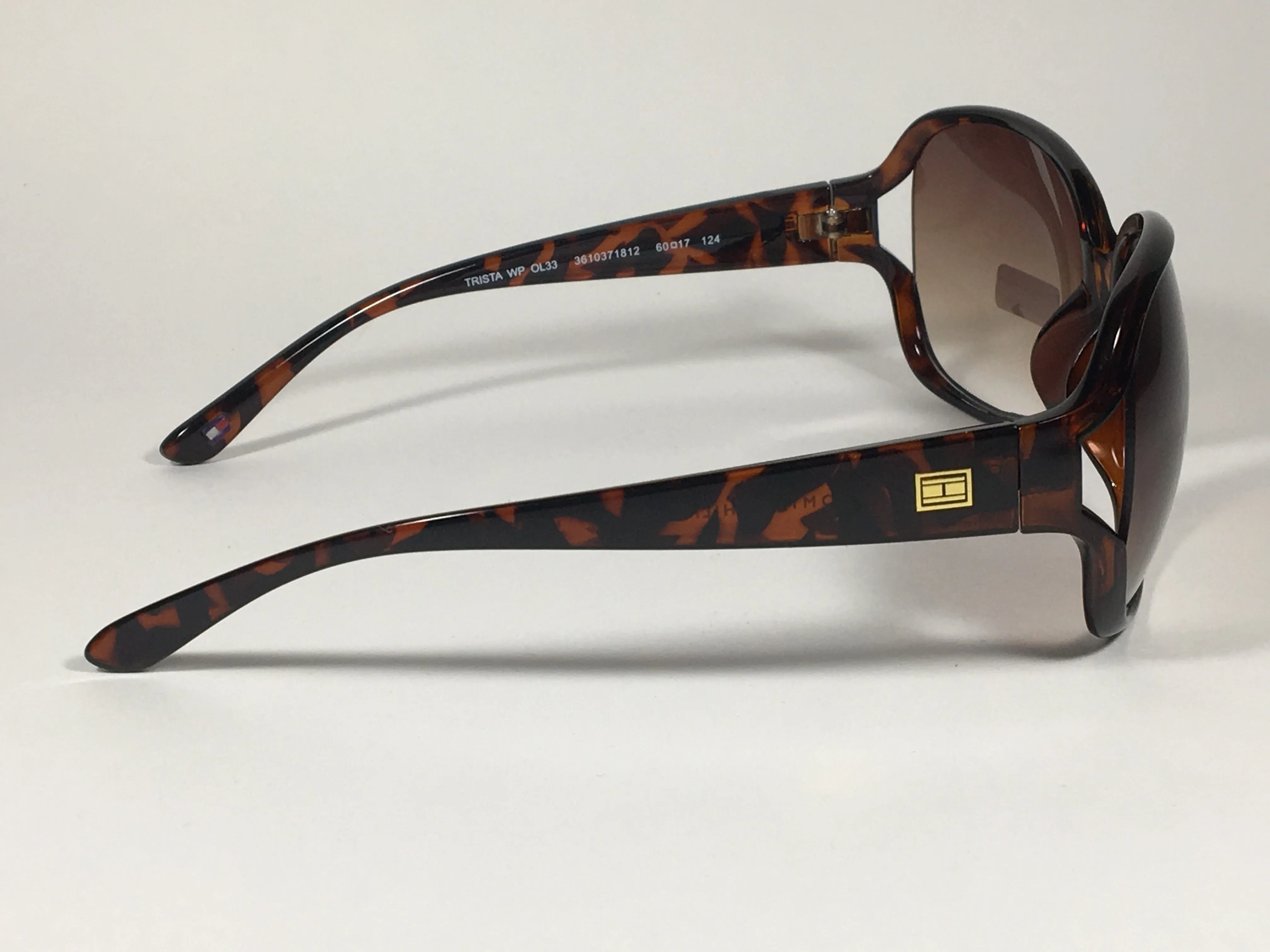 Tommy Hilfiger "Trista" WP OL33 Vented Oversize Sunglasses Brown Tortoise Frame Brown Gradient Lens