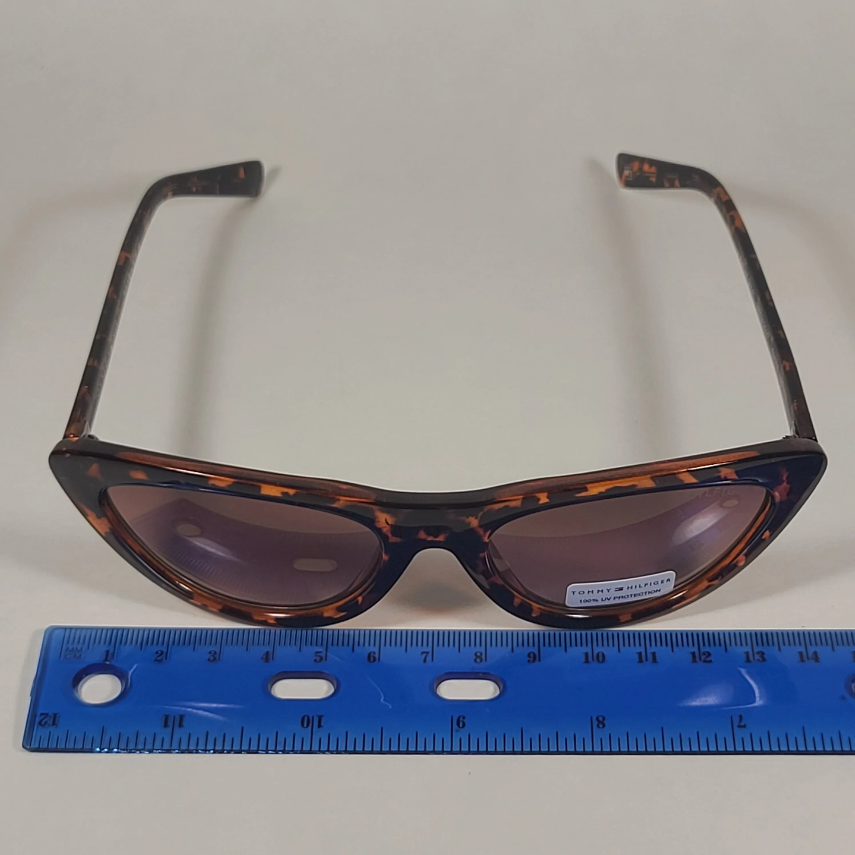 Tommy Hilfiger Rae Wide Cat Eye Sunglasses Brown Tortoise Gradient Lens RAE WP OL541