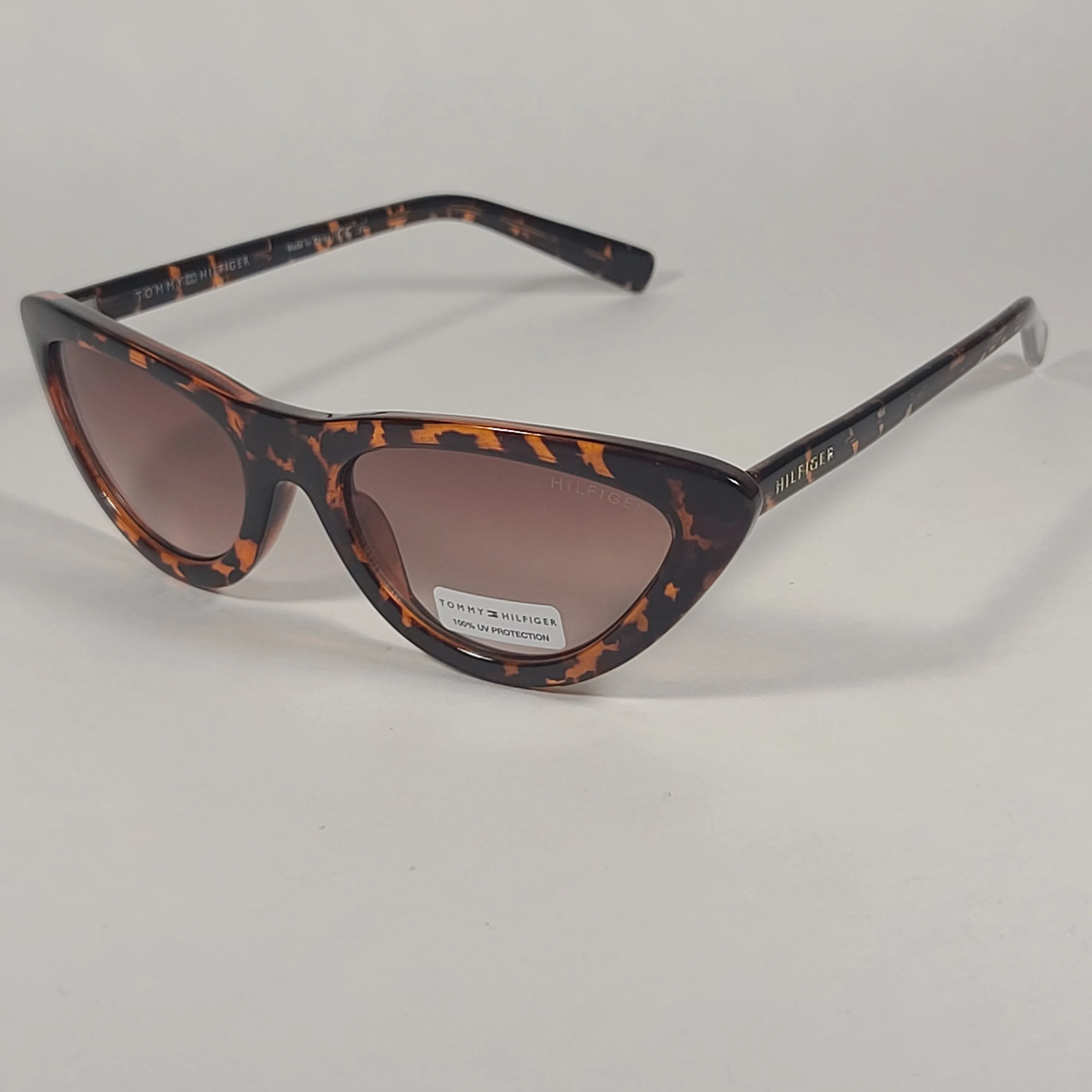 Tommy Hilfiger Rae Wide Cat Eye Sunglasses Brown Tortoise Gradient Lens RAE WP OL541