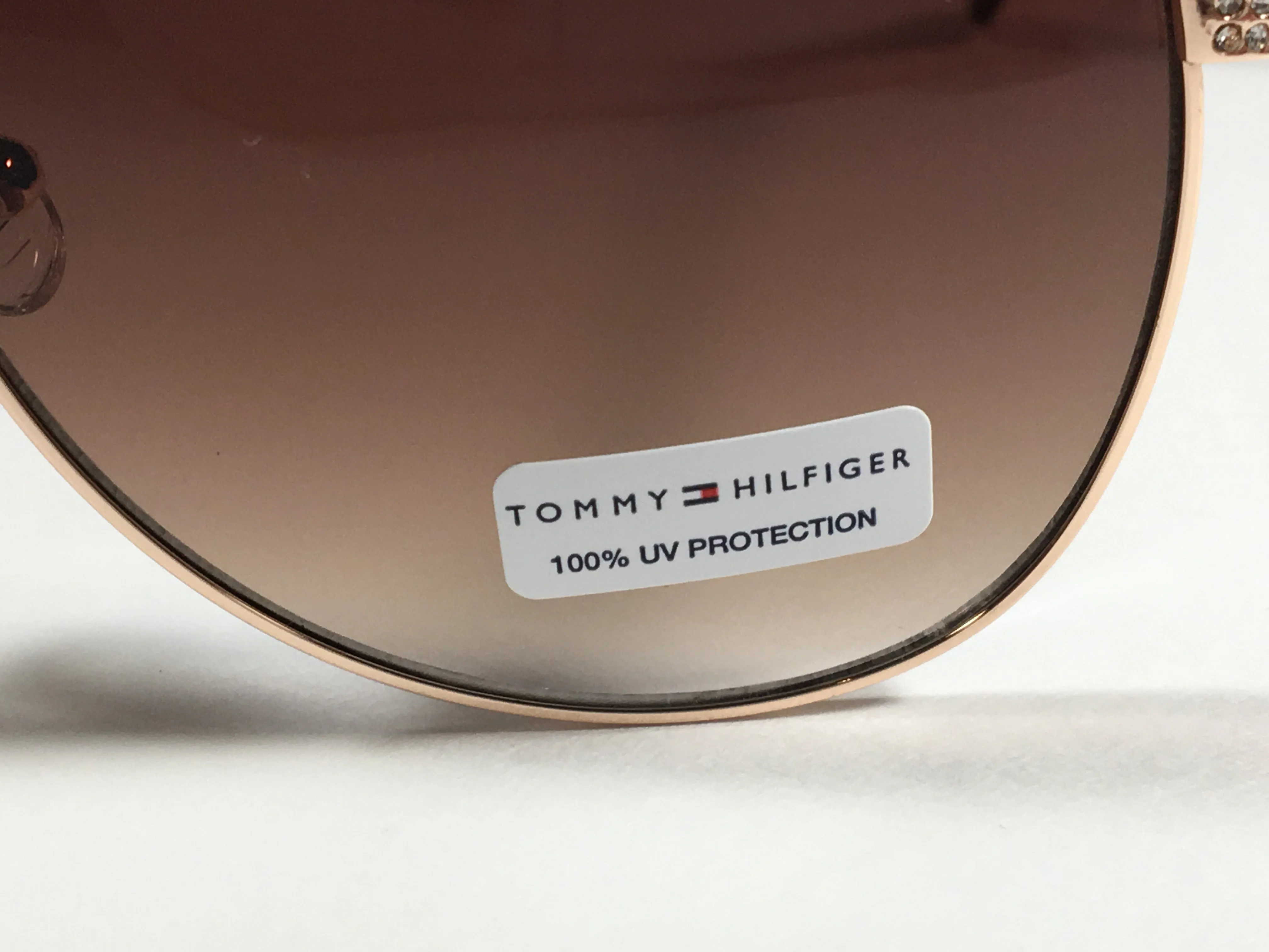 Tommy Hilfiger Siobhan Aviator Sunglasses Gold Bling Brown Gradient Lens SIOBHAN WM OL415