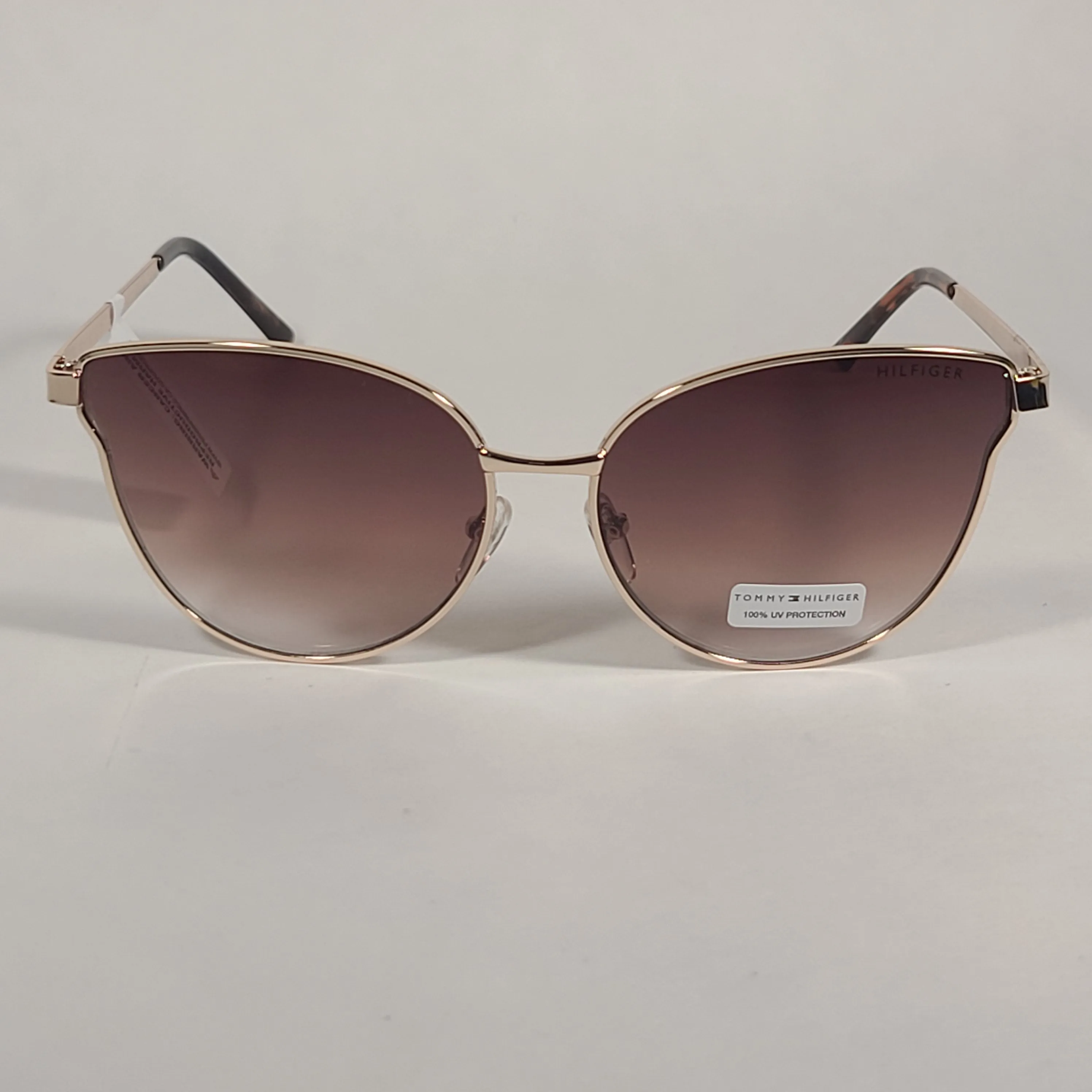 Tommy Hilfiger Zendaya Cat Eye Sunglasses Gold Frame Brown Gradient Lens ZENDAYA WM OL482