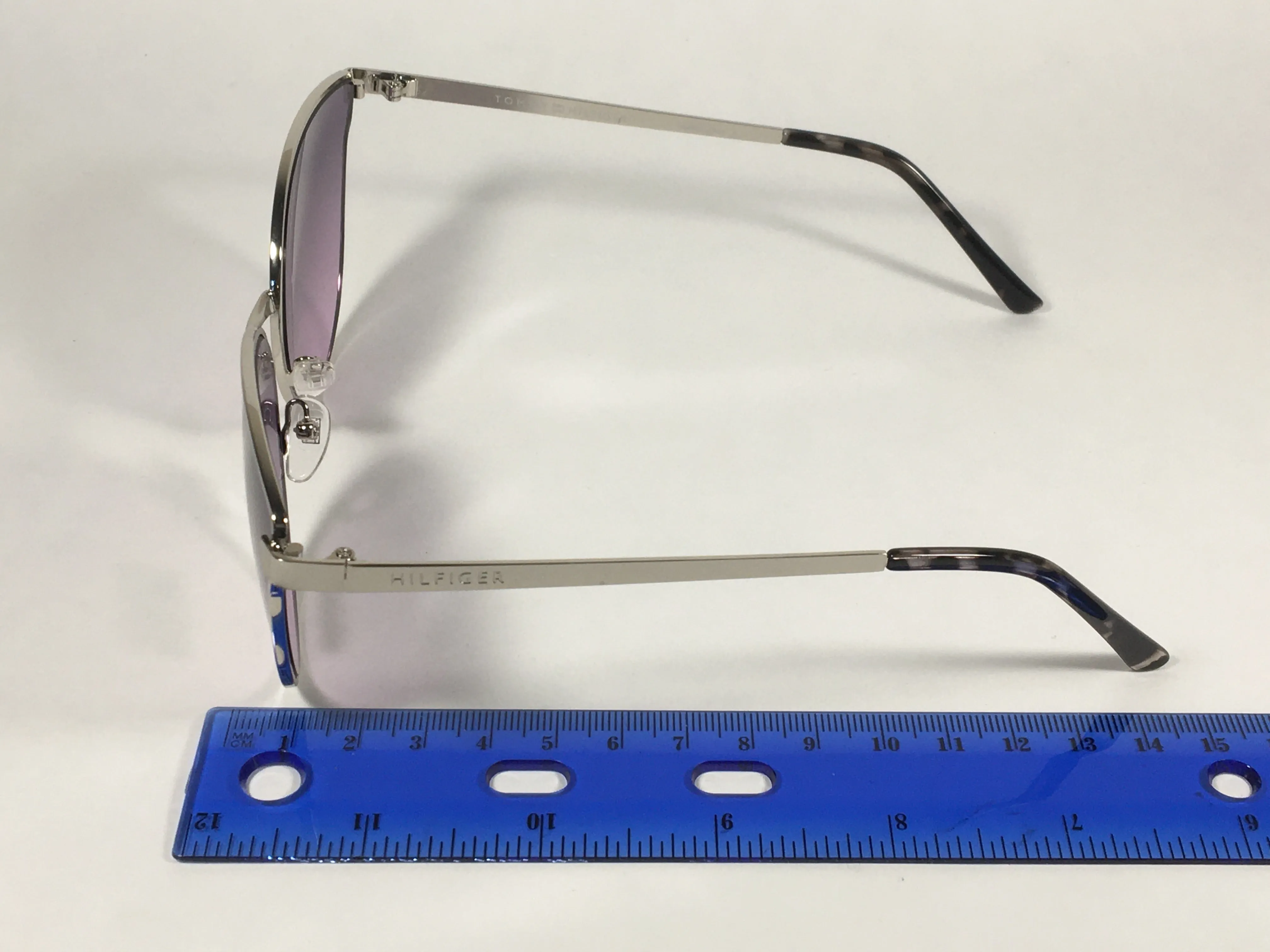 Tommy Hilfiger Zendaya Cat Eye Sunglasses Silver Frame Purple Gradient Lens ZENDAYA WM OL482