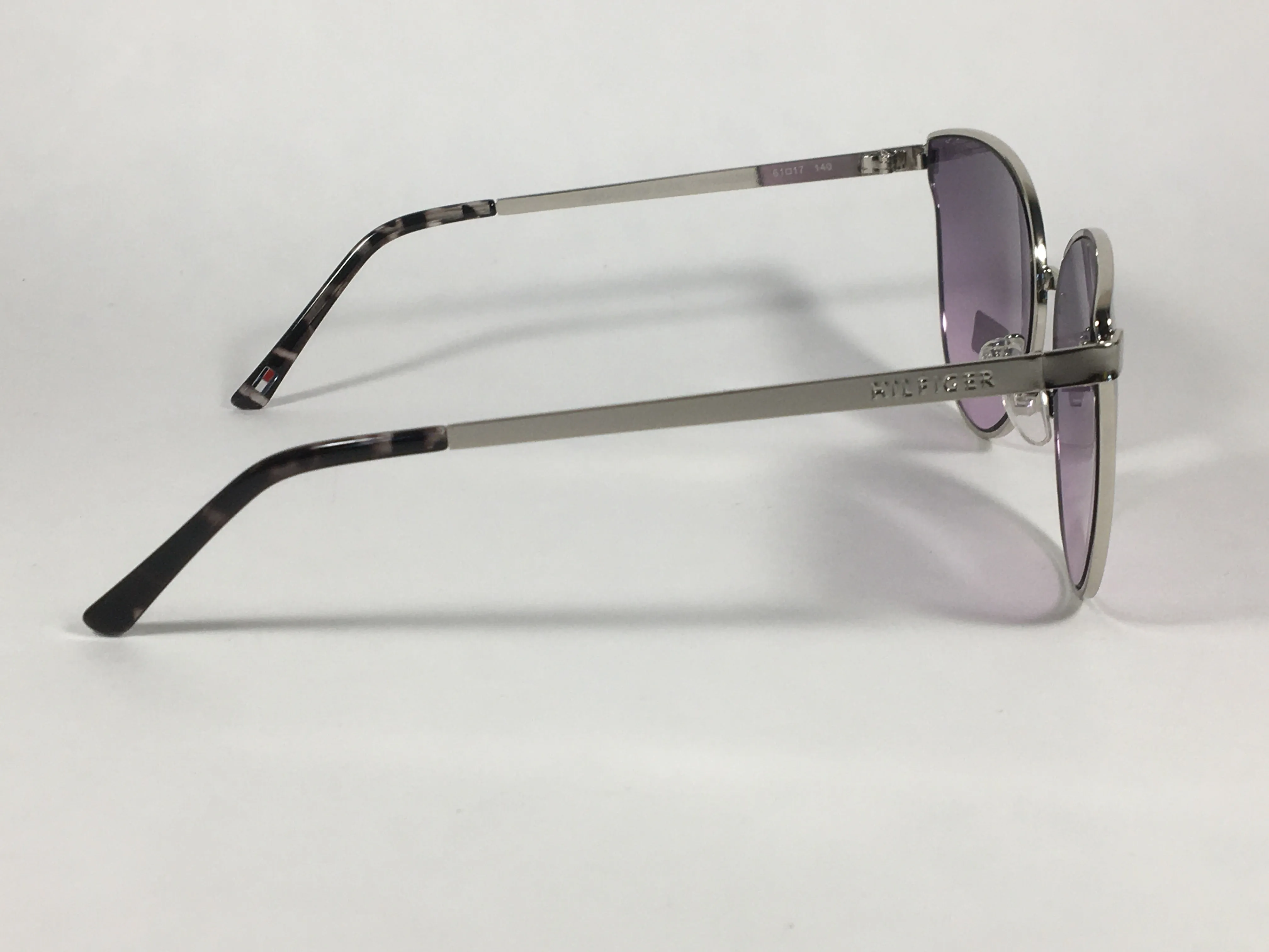 Tommy Hilfiger Zendaya Cat Eye Sunglasses Silver Frame Purple Gradient Lens ZENDAYA WM OL482