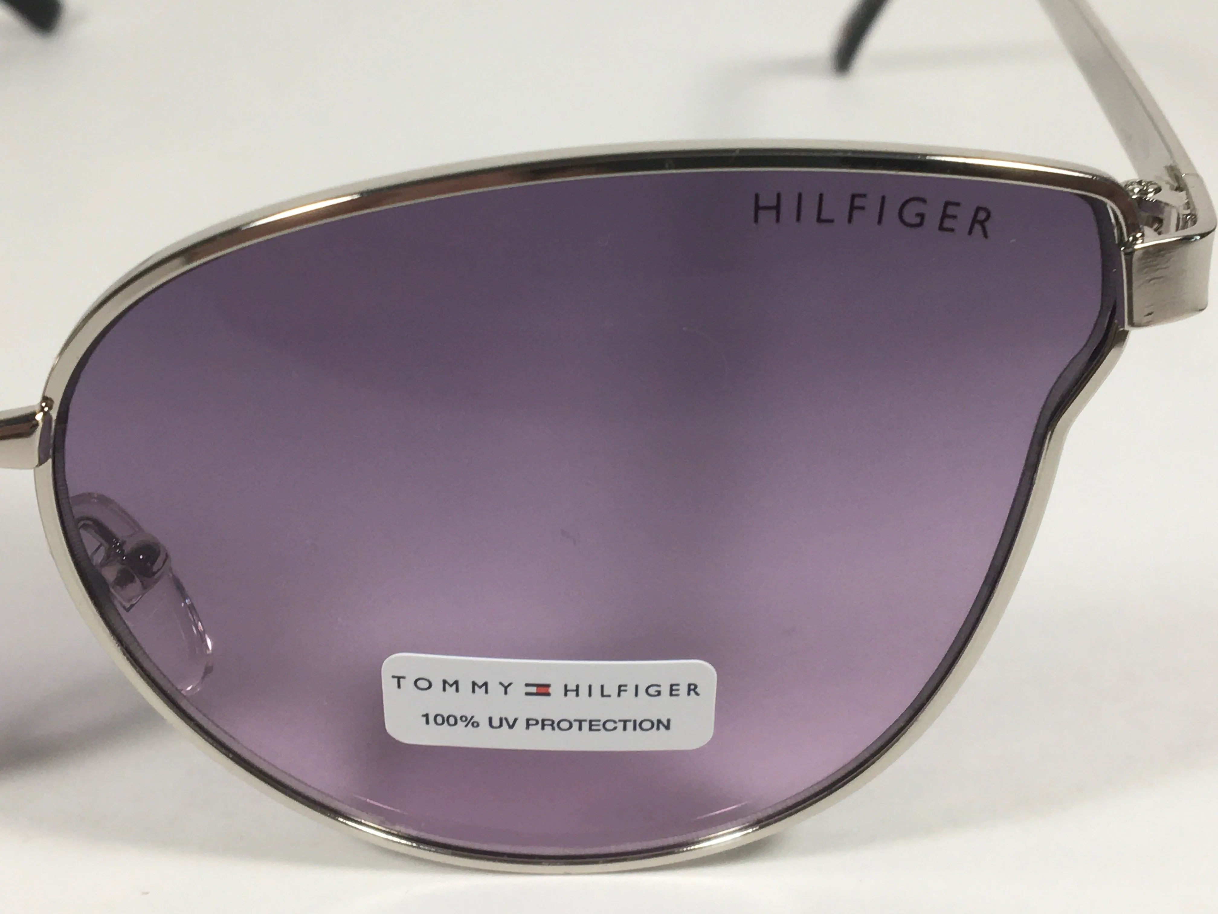 Tommy Hilfiger Zendaya Cat Eye Sunglasses Silver Frame Purple Gradient Lens ZENDAYA WM OL482