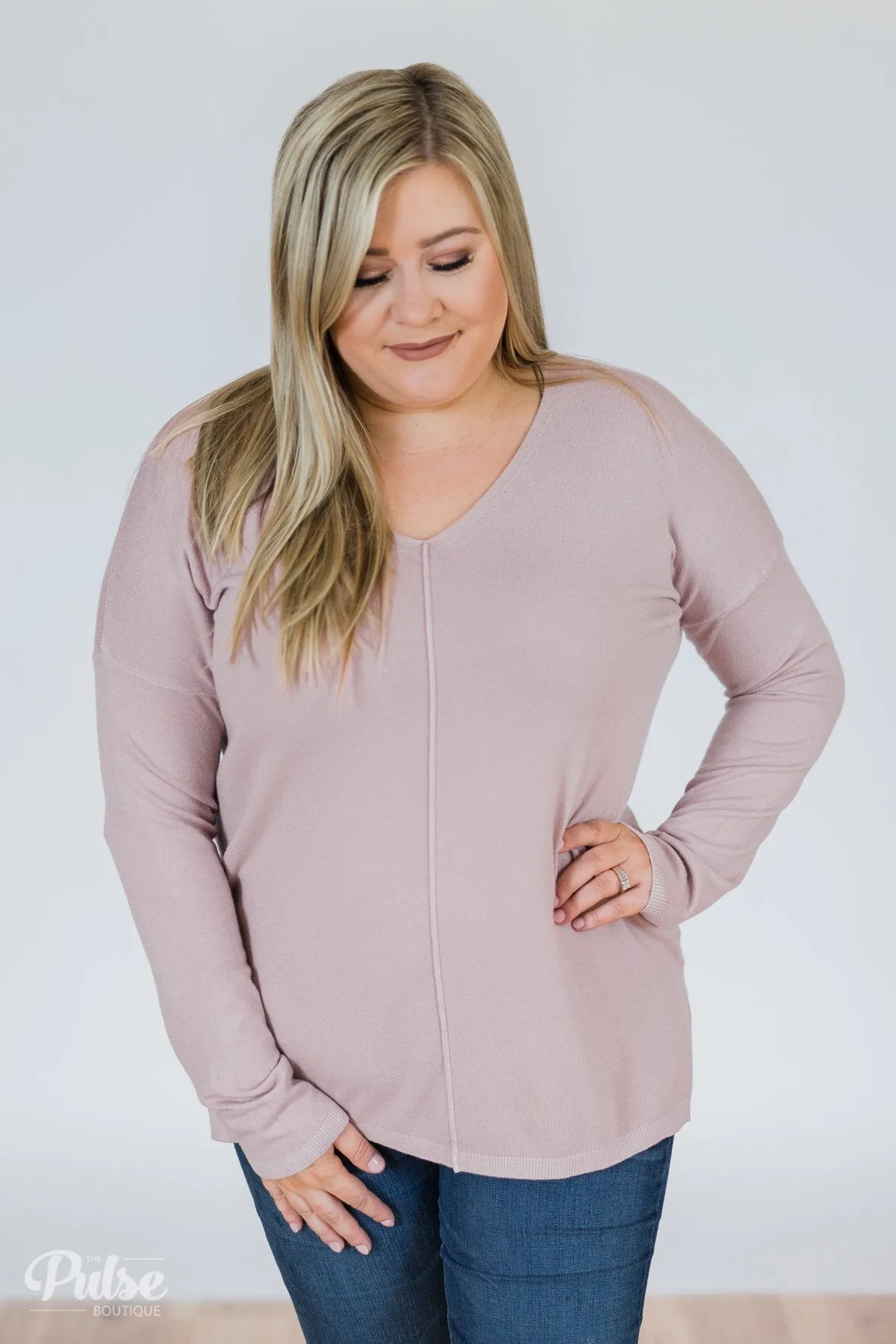 Truly Yours Sweater- Blush