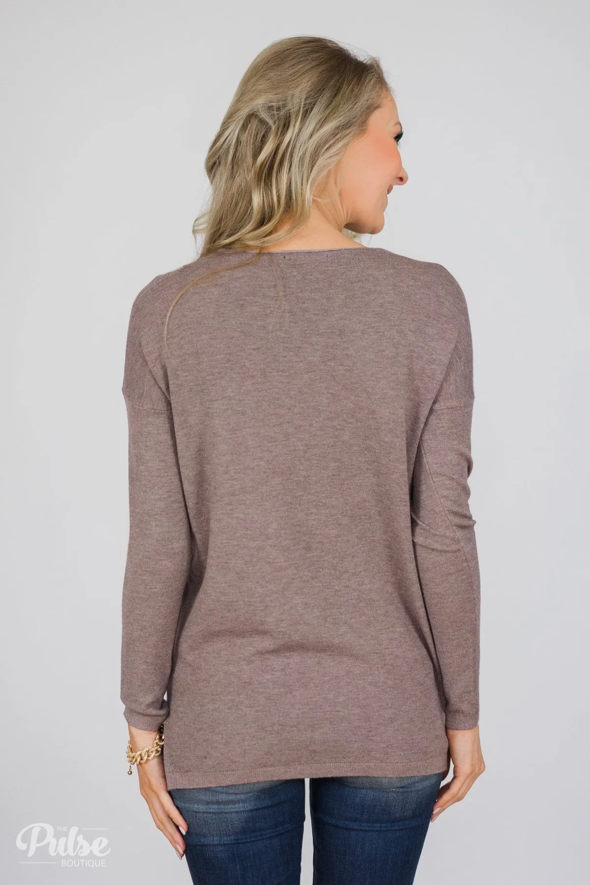 Truly Yours Sweater- Dark Mocha