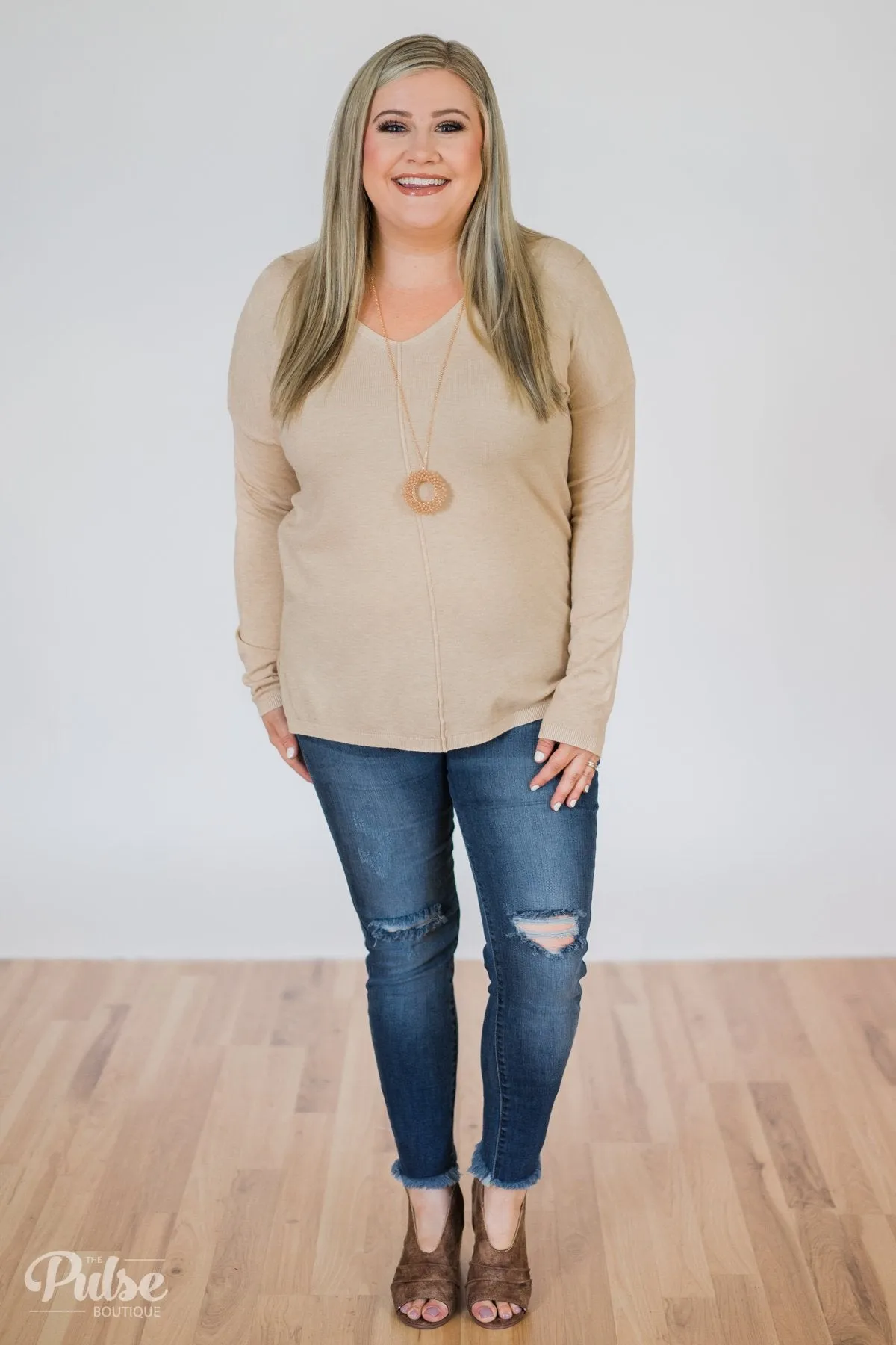 Truly Yours Sweater- Oatmeal