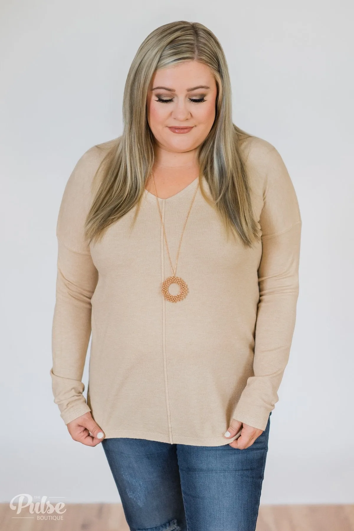 Truly Yours Sweater- Oatmeal