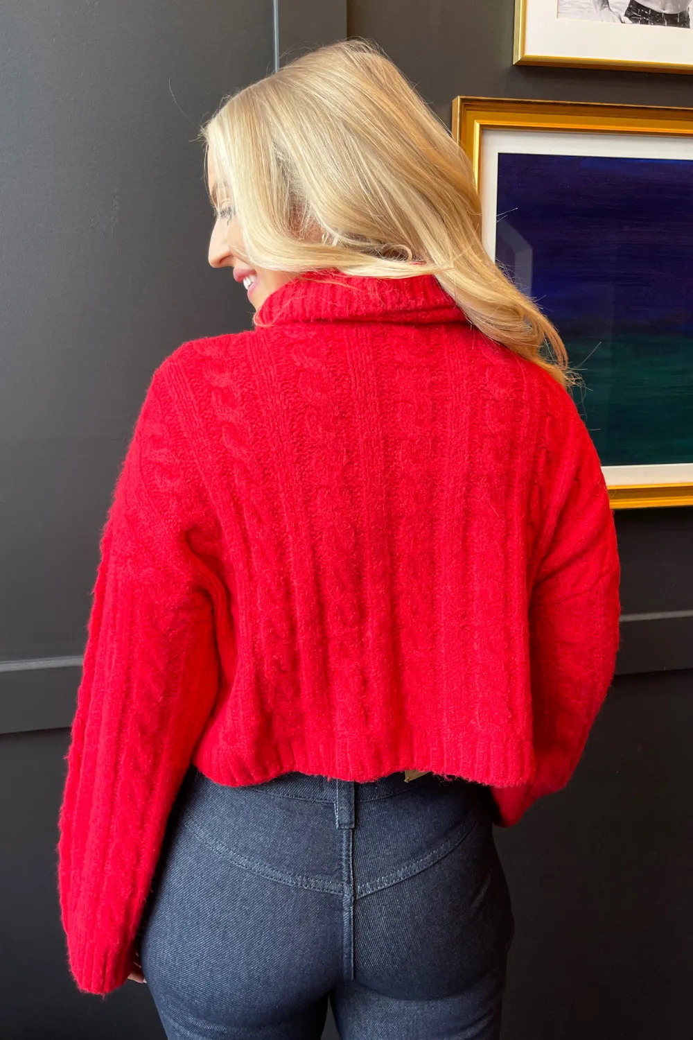Turtleneck Cable Knit Sweater