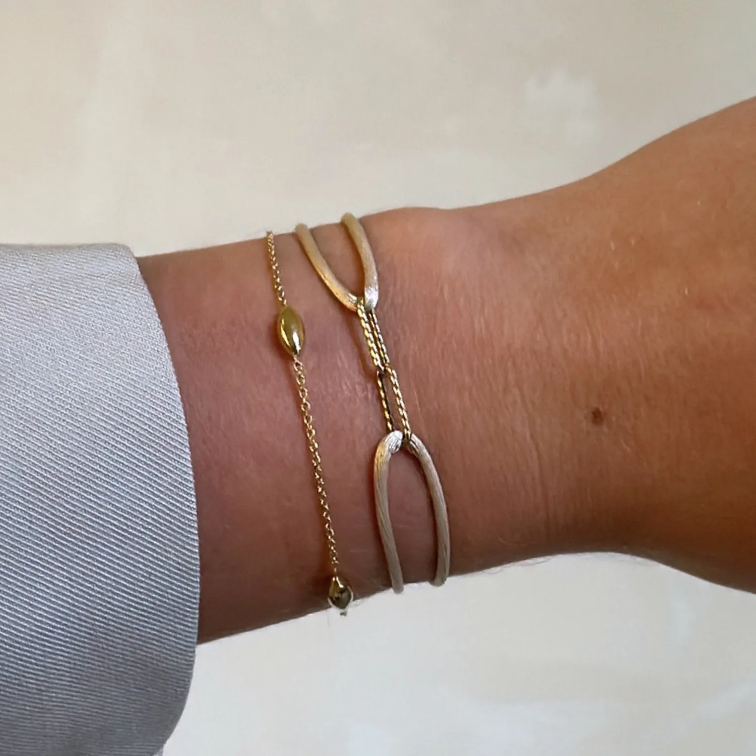 Twisted Link Satin Bracelet