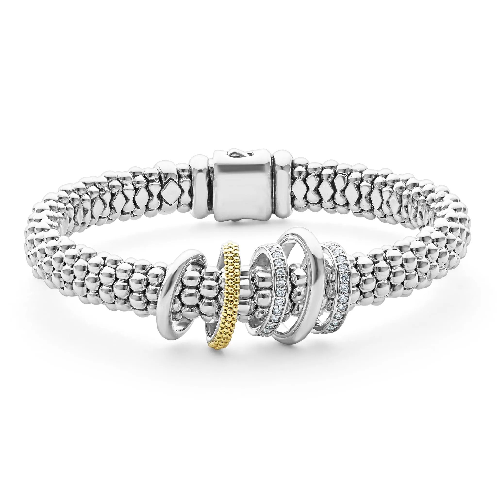 Two-Tone Diamond Bracelet Gift Set