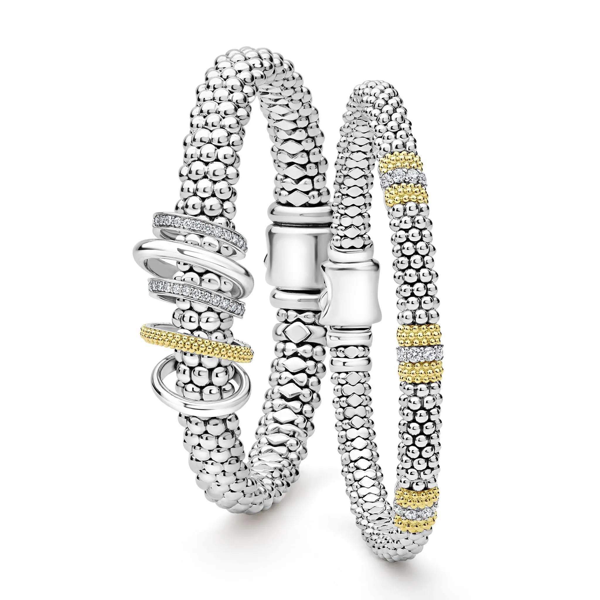 Two-Tone Diamond Bracelet Gift Set