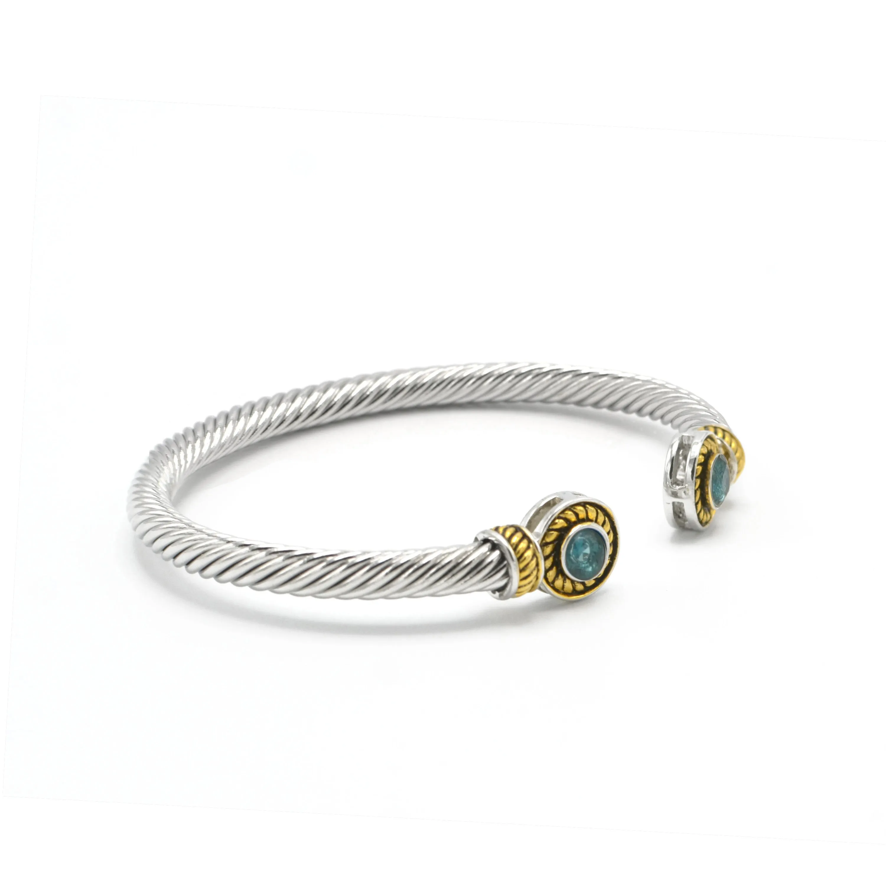 TWO TONE MONTANA CRYSTAL CLASSIC CABLE BRACELET# 12550BR-TTM(FF24)