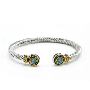 TWO TONE MONTANA CRYSTAL CLASSIC CABLE BRACELET# 12550BR-TTM(FF24)