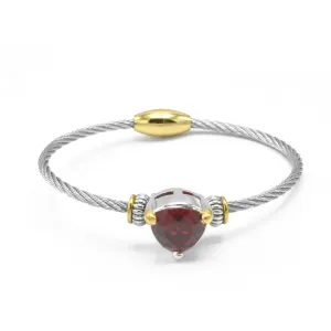 TWO TONE SIAM CRYSTAL CLASSIC CABLE BRACELET# 4110BR-TT-SIAM(FD16)
