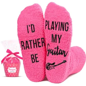 Unique Guitar Gifts for Women, Music Gifts for Bass Guitar Players, Heavy Metal Gifts for Guitar Lovers and Teachers,Funny Guitar Socks